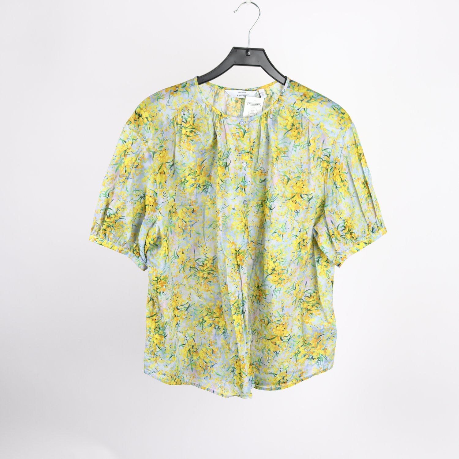 Blus, & Other Stories, blå, gul, blommig, stl. 42