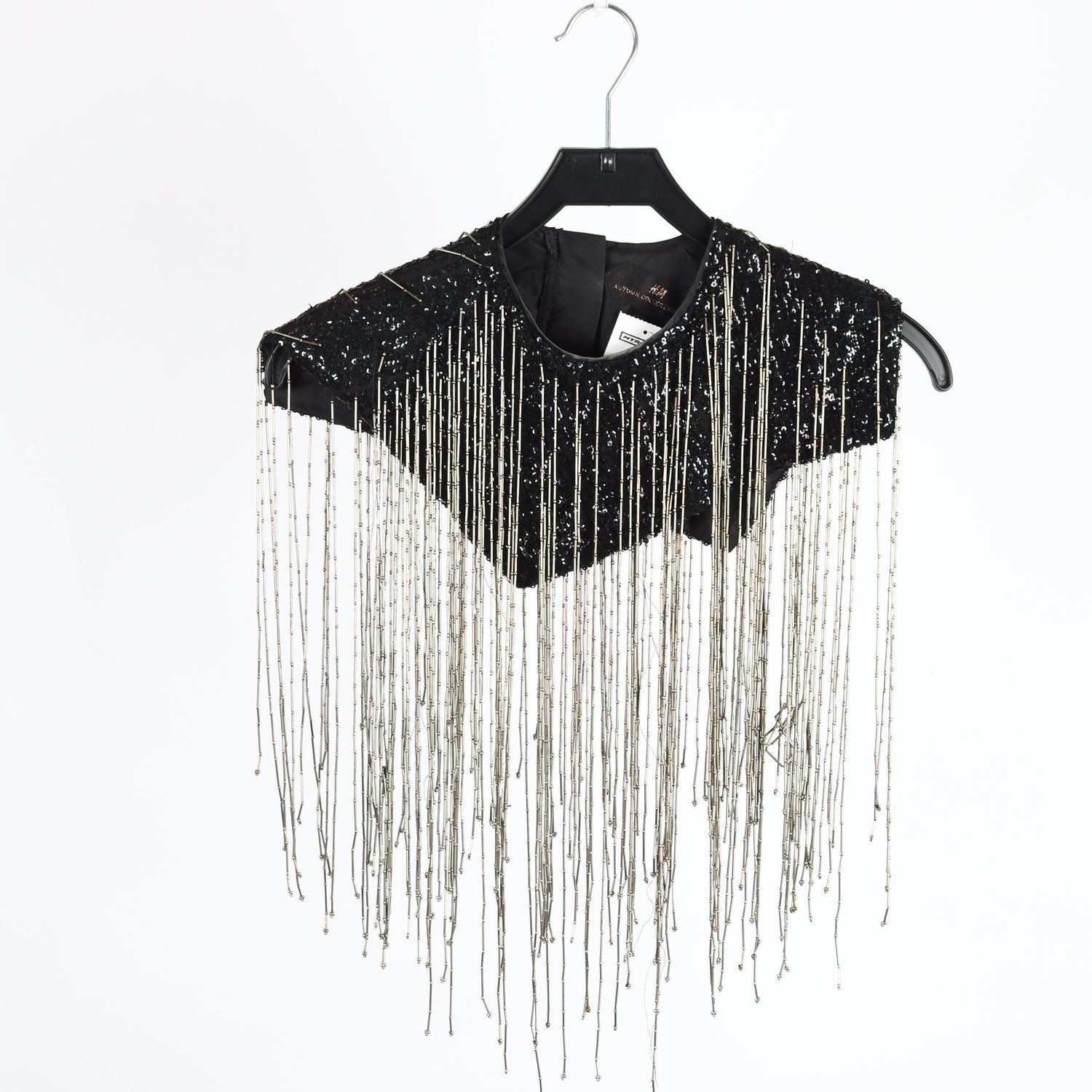 Falsk krage, H&M , svart, paljetter, stl. 38