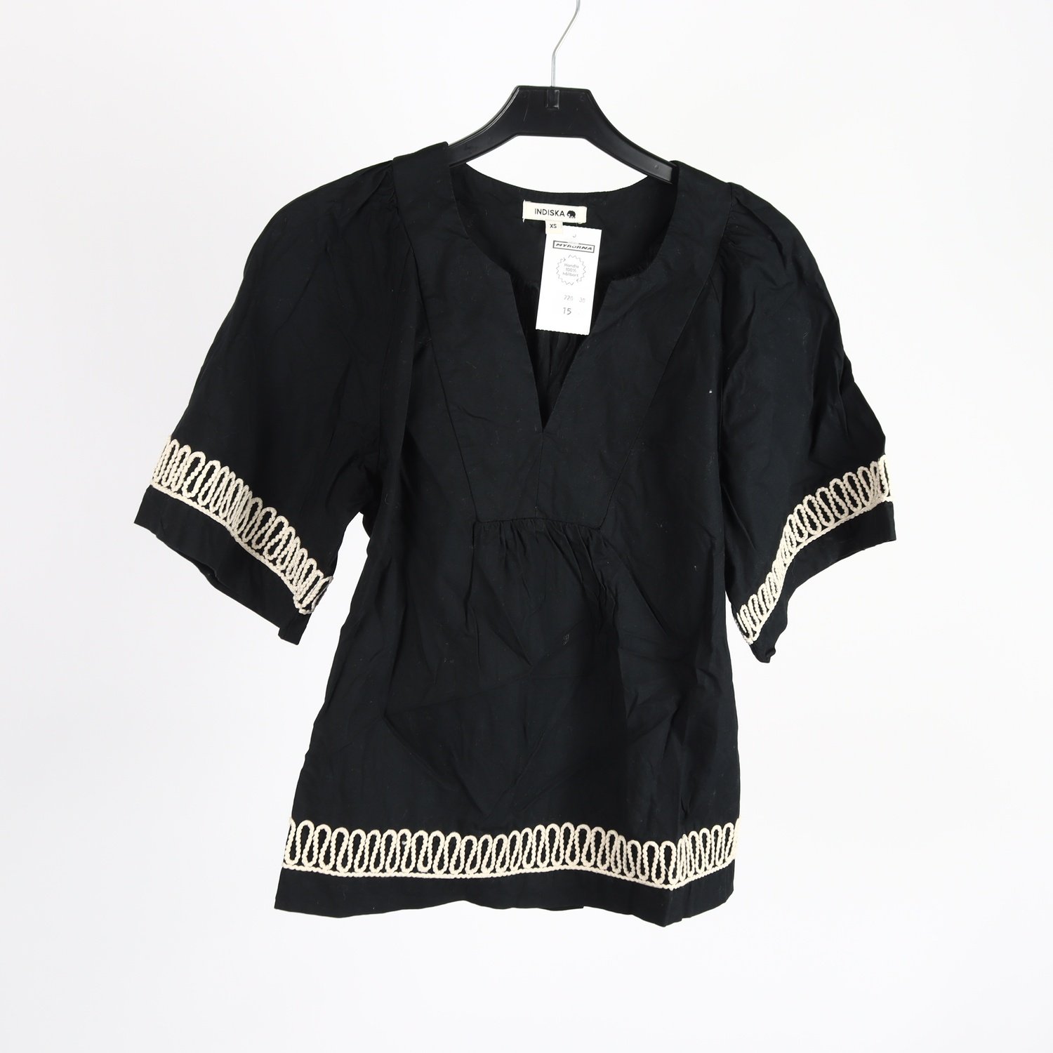 Blus, Indiska, svart, stl. XS