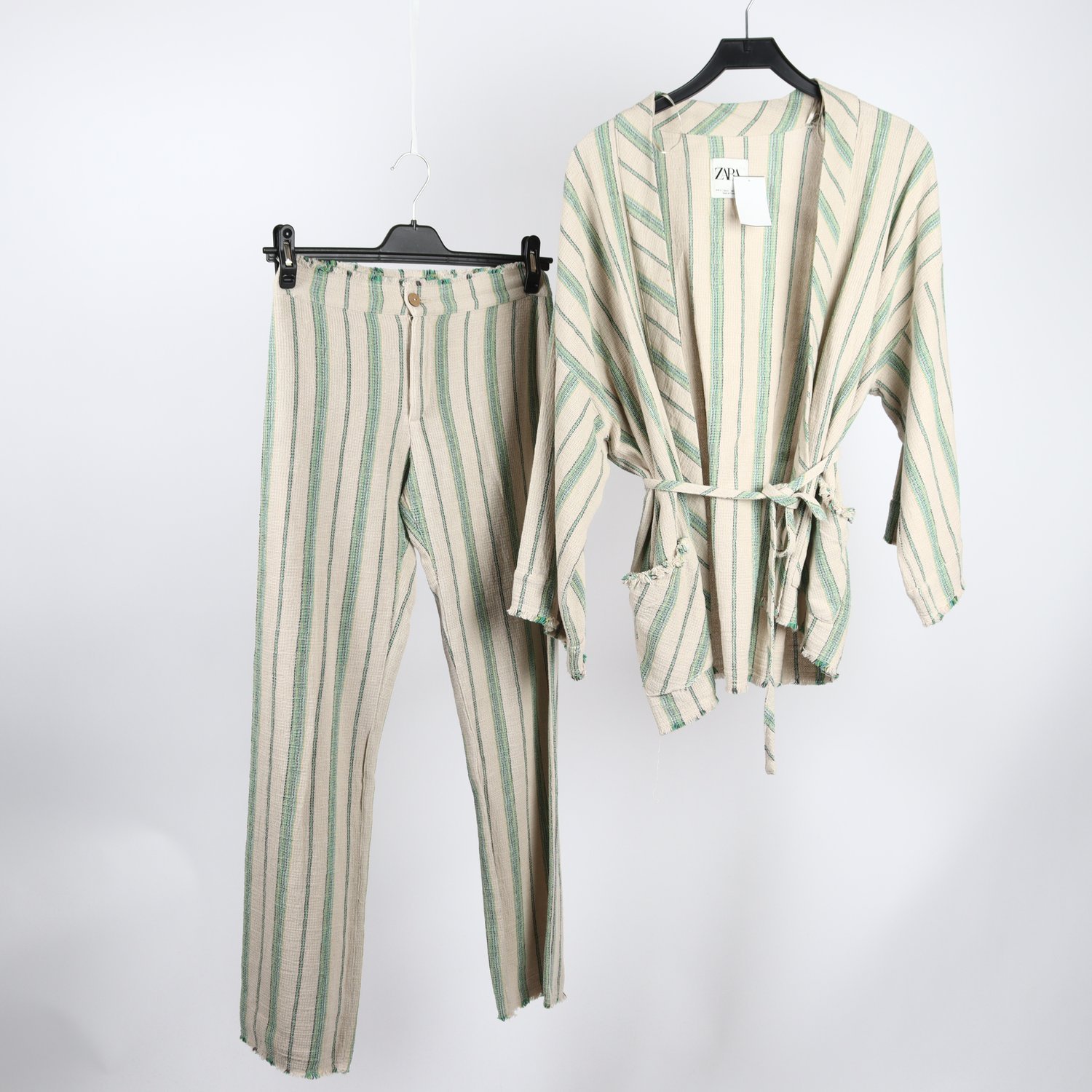 2-delat set, kimono/byxor, Zara, flerfärgad, stl. S