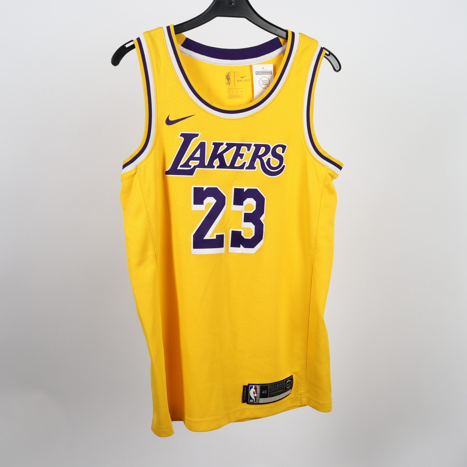 Basketlinne, Nike, Lakers James 23, gul, stl. S