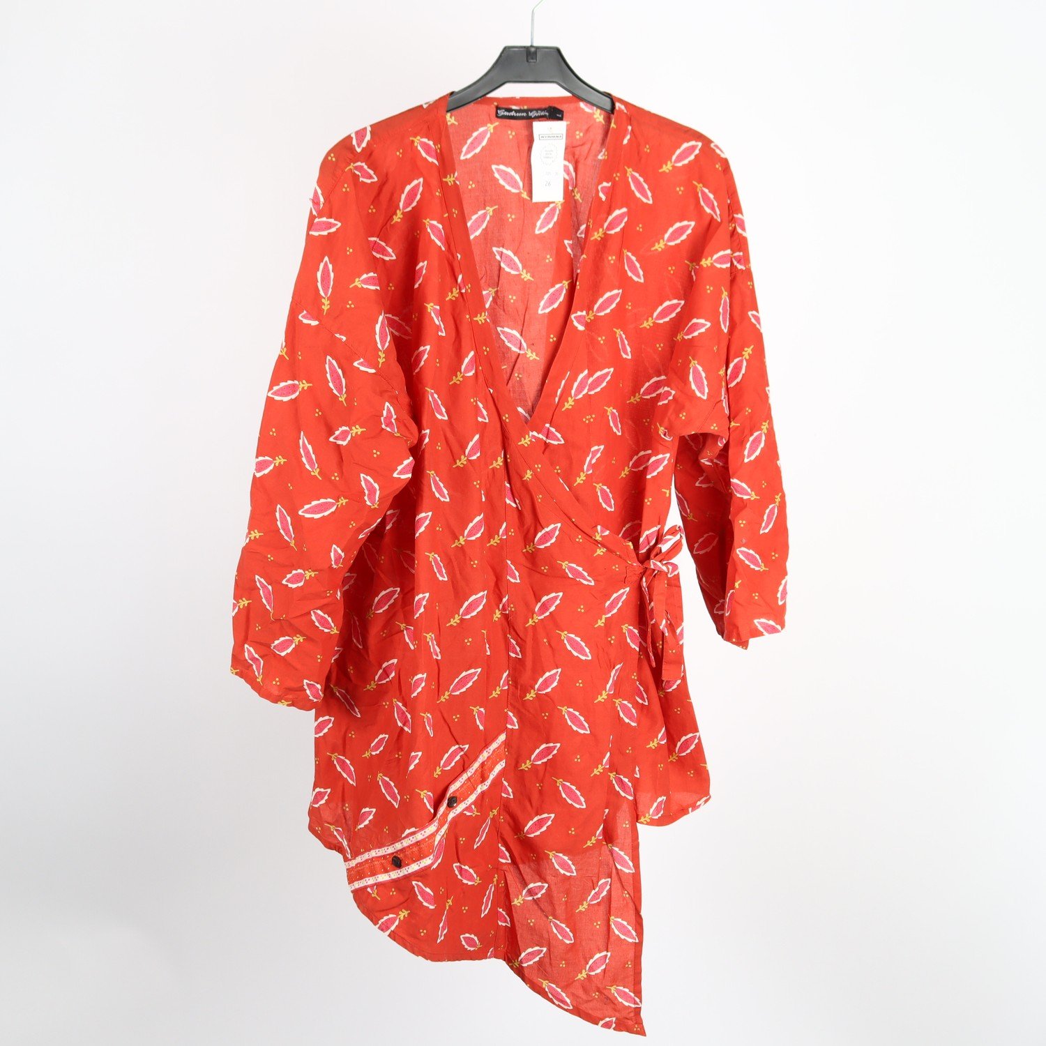 Blus/tunika, Gudrun Sjödèn, röd, mönstrad, stl. L