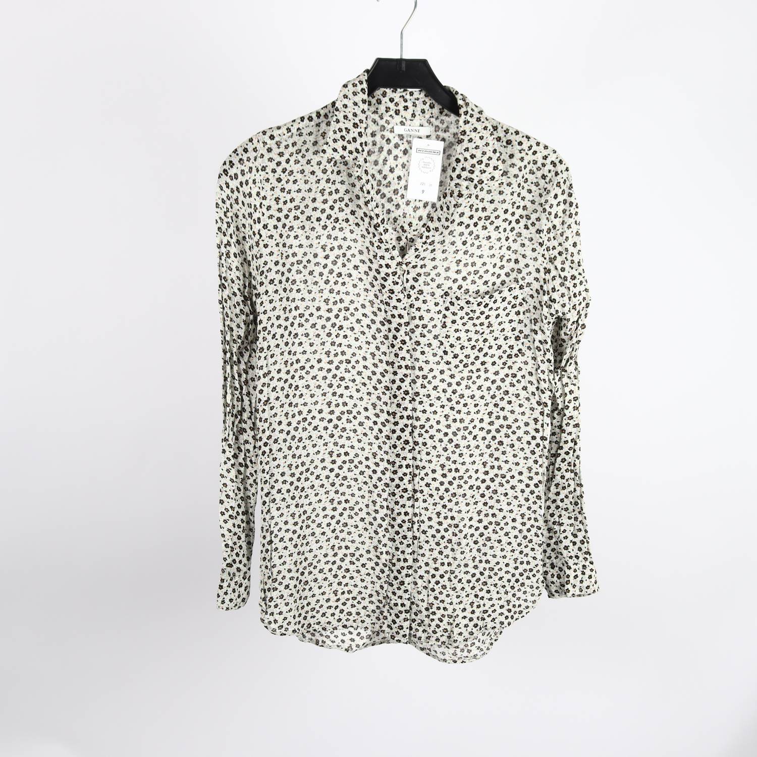 Blus, Ganni, blommig, stl. S
