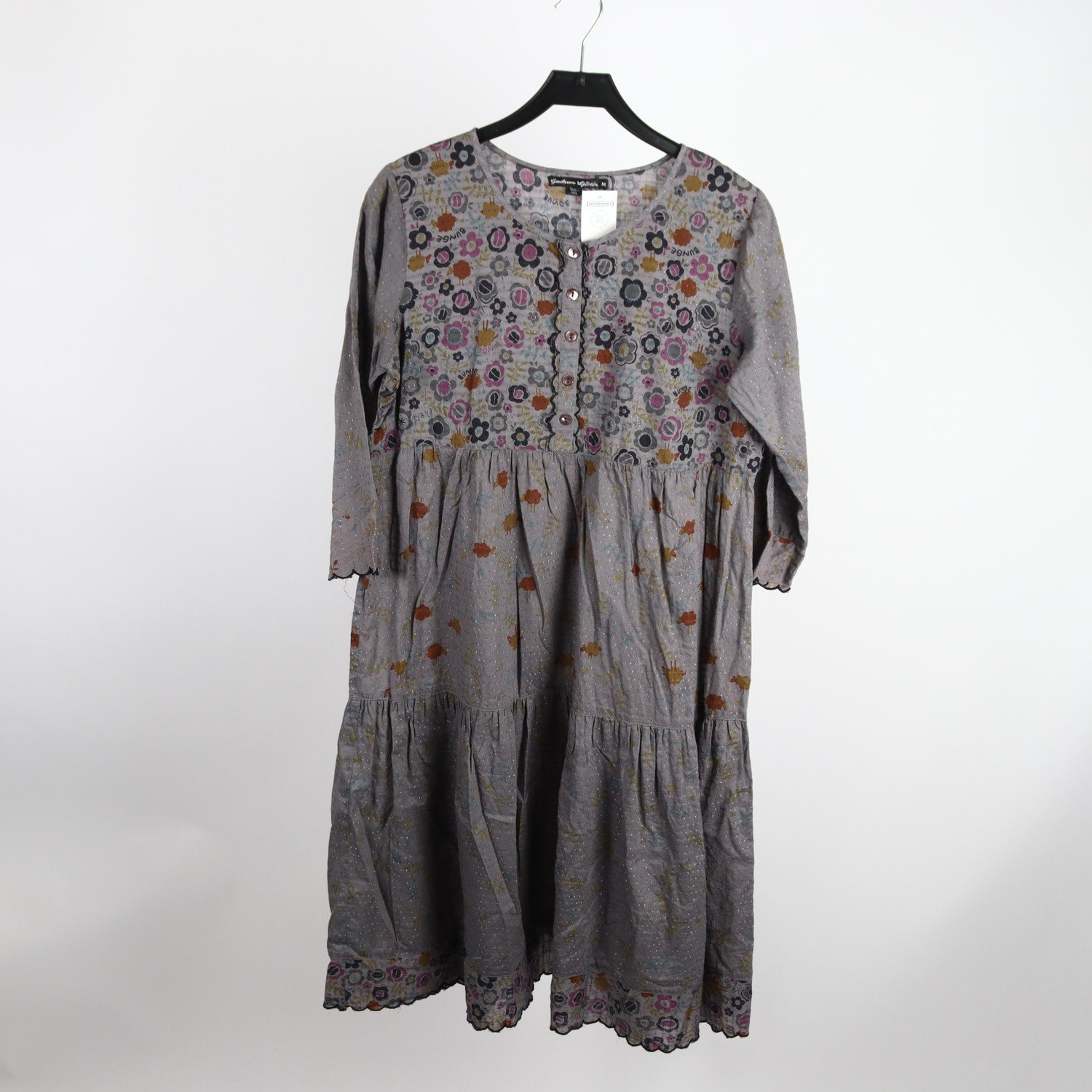 Klänning, Gudrun Sjödèn, grå, mönstrad, stl. M