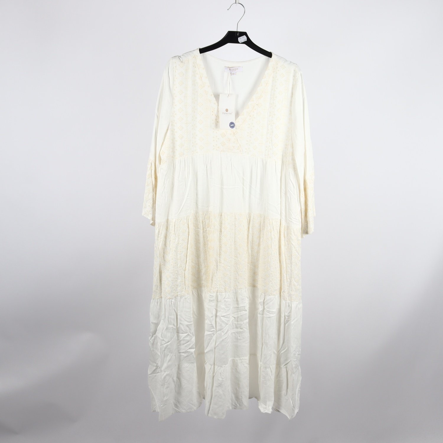 Klänning, Poheme, broderie anglaise, stl. M / L