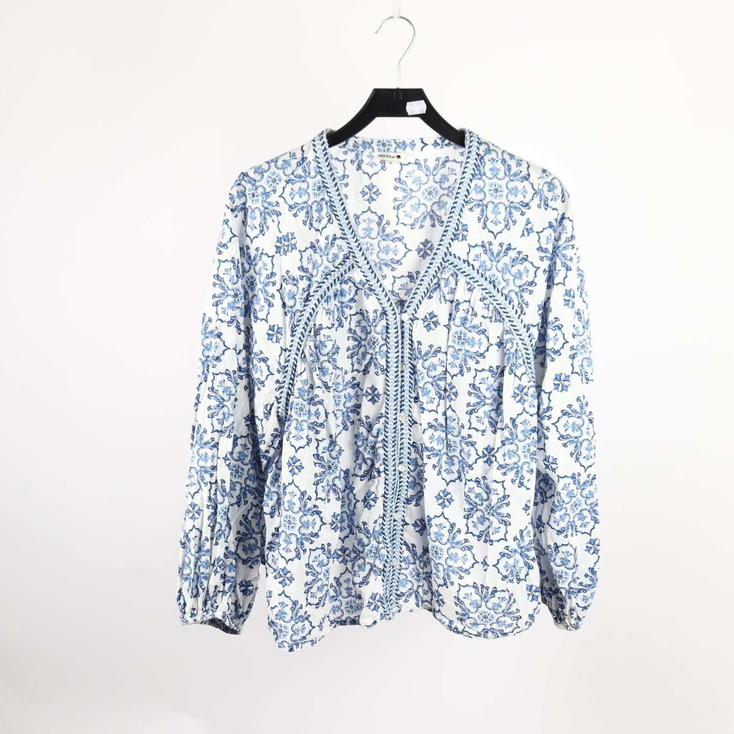 Blus, Indiska, blommig, stl. XL