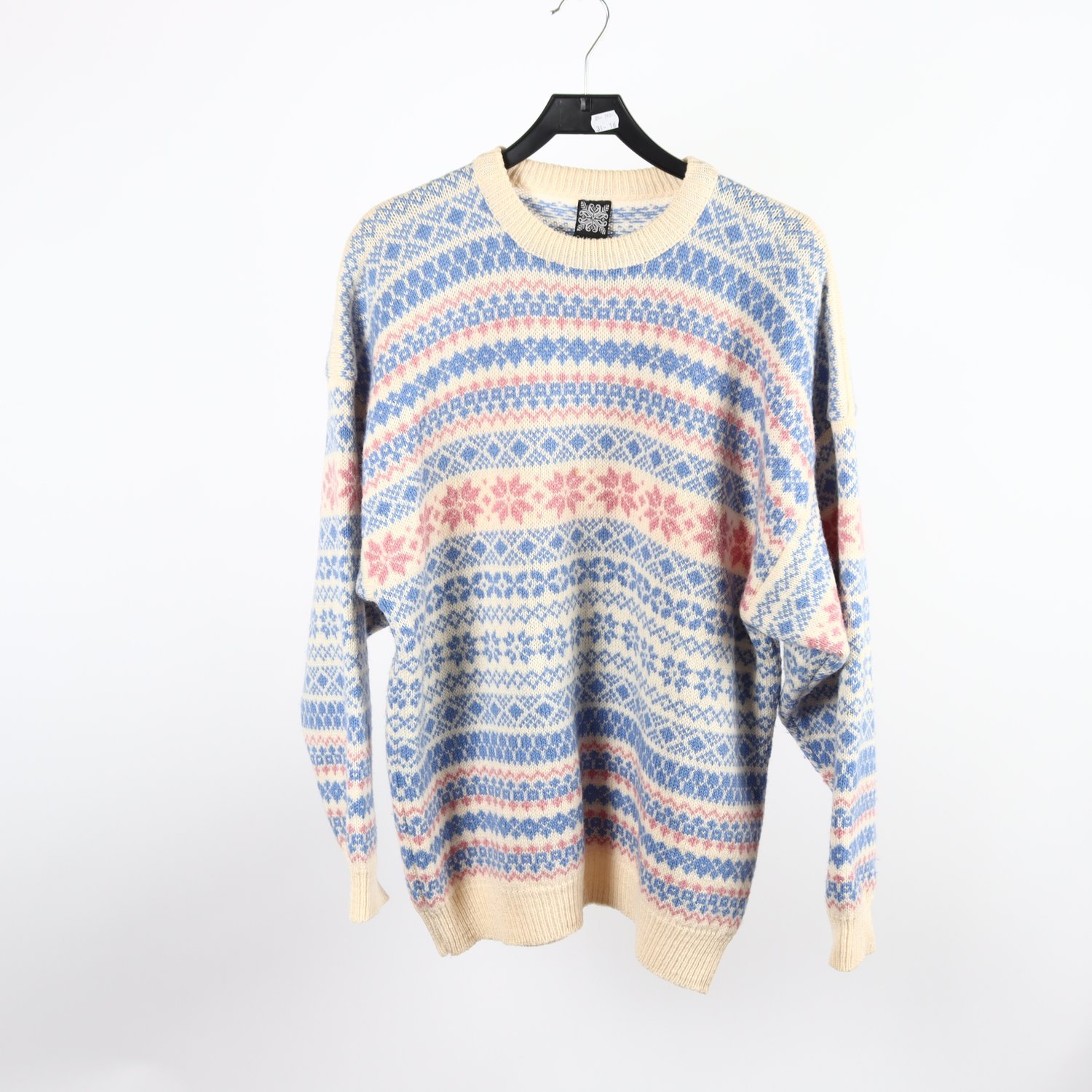 Stickad tröja, Rauma, 100% ull, vintage, stl. XL