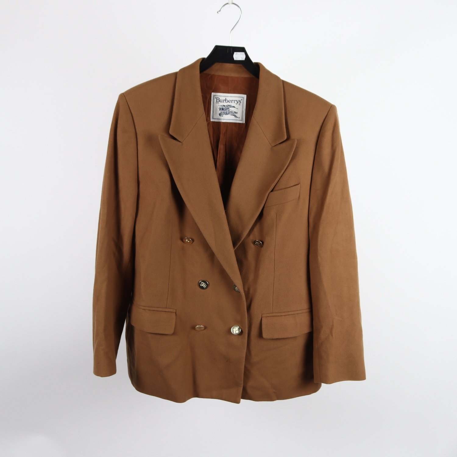 Kavaj, Burberry, vintage, ull & kashmirmix, stl. L / XL