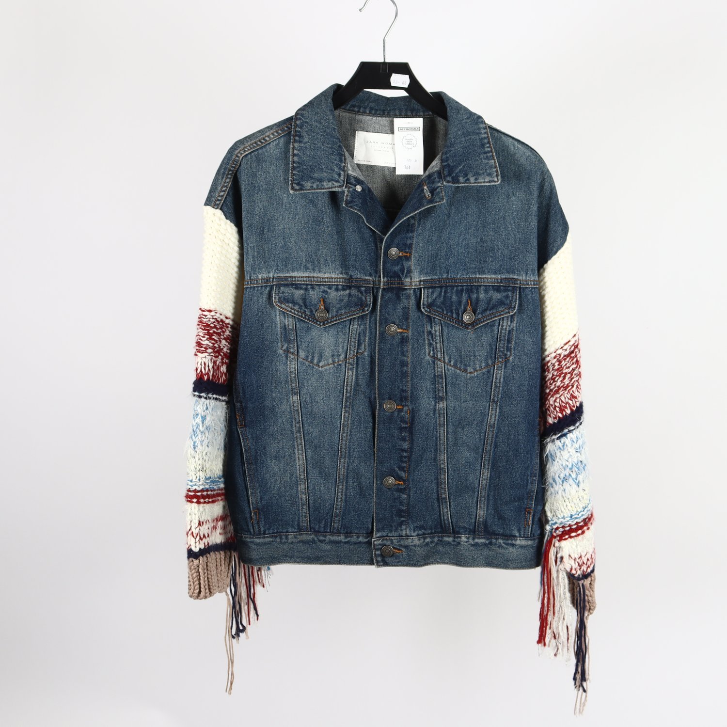 Jeansjacka, Zara, blå, stl. S