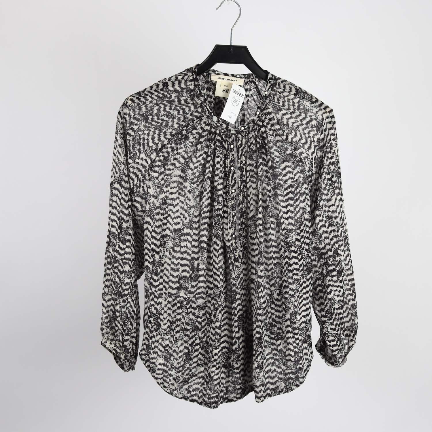 Blus, Isabel Marant x H&M, mönstrad, stl. 36