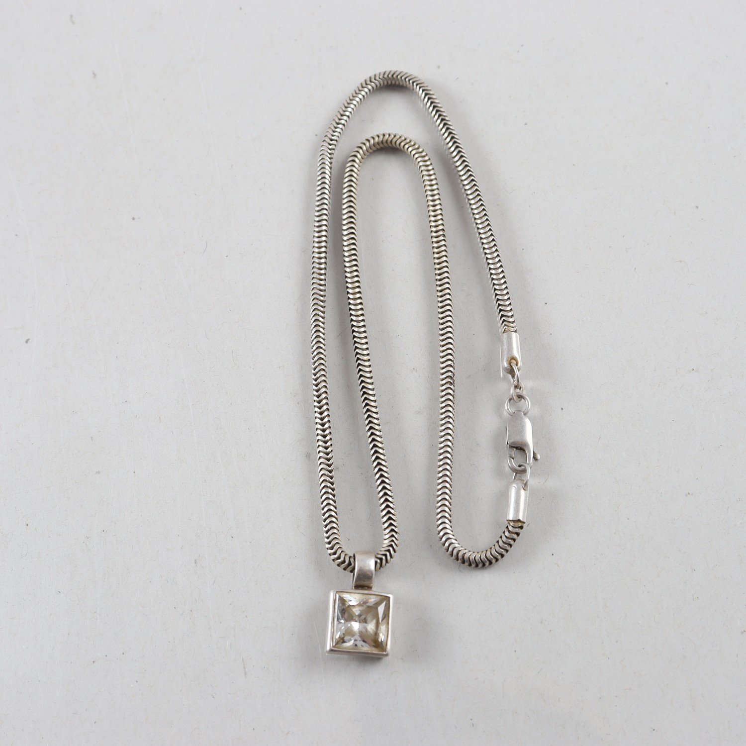 Halsband & Hänge, Silver, Glas, Brv: 21,4 g