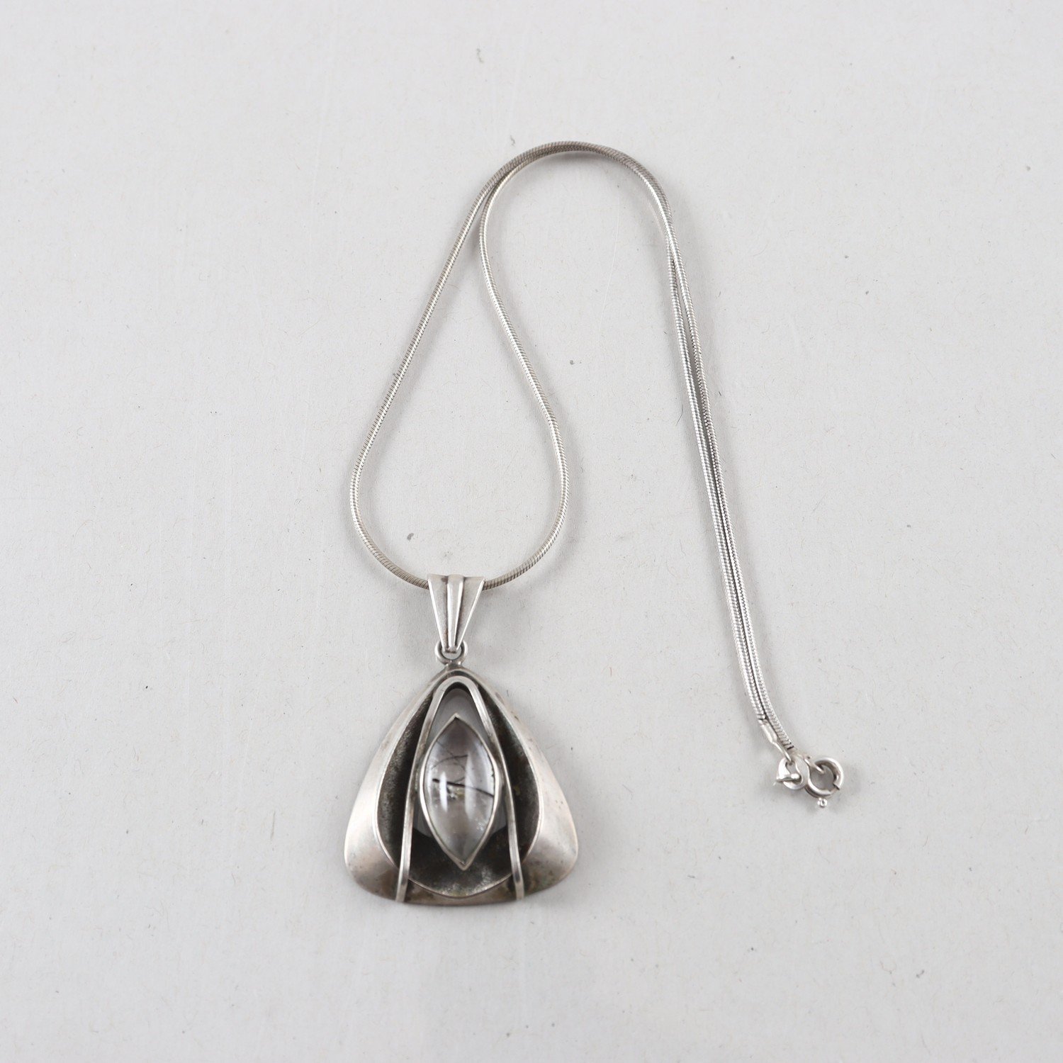 Halsband & Hänge, Silver, Sten, Brv: 13,3 g