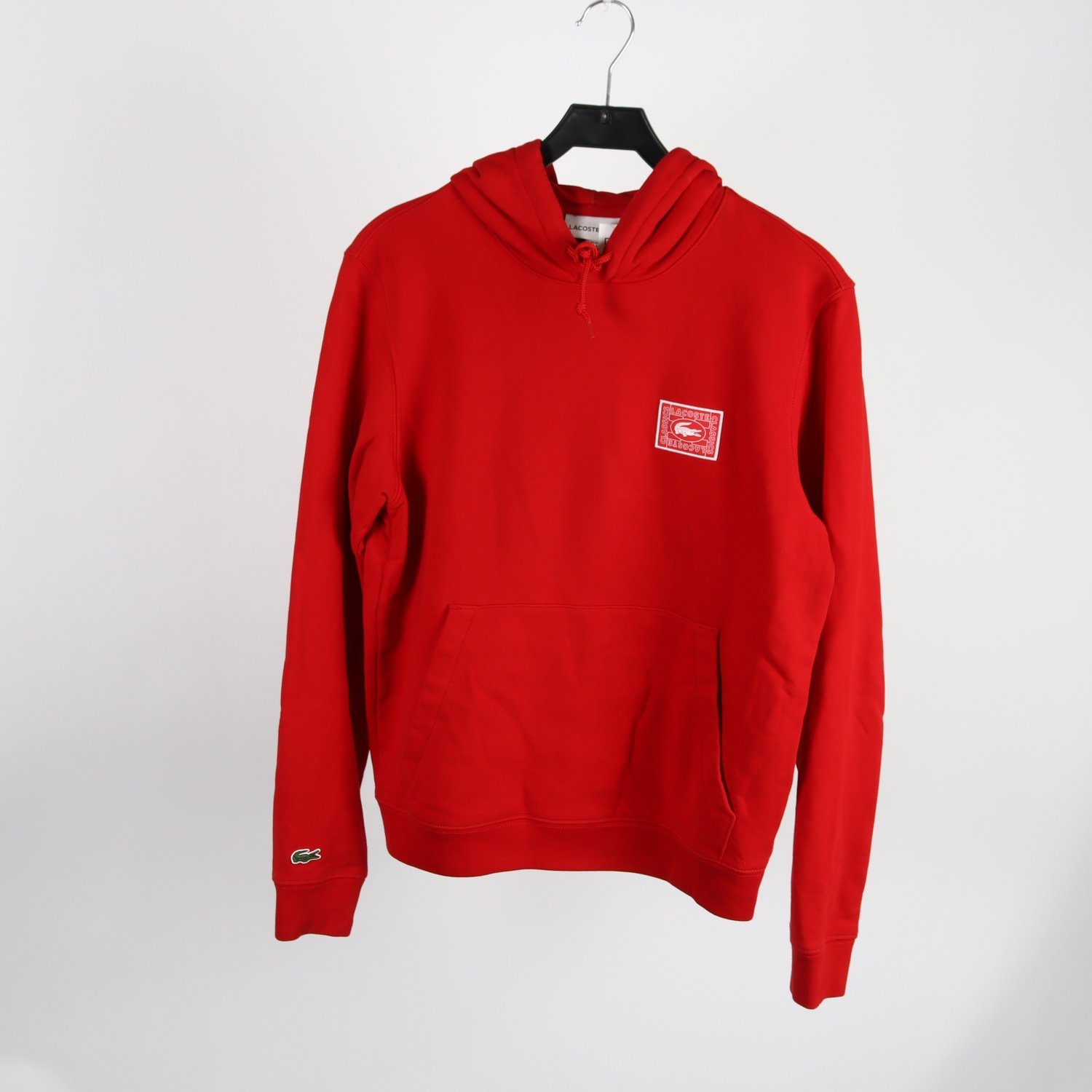 Hoodie, Lacoste, röd, stl. US S