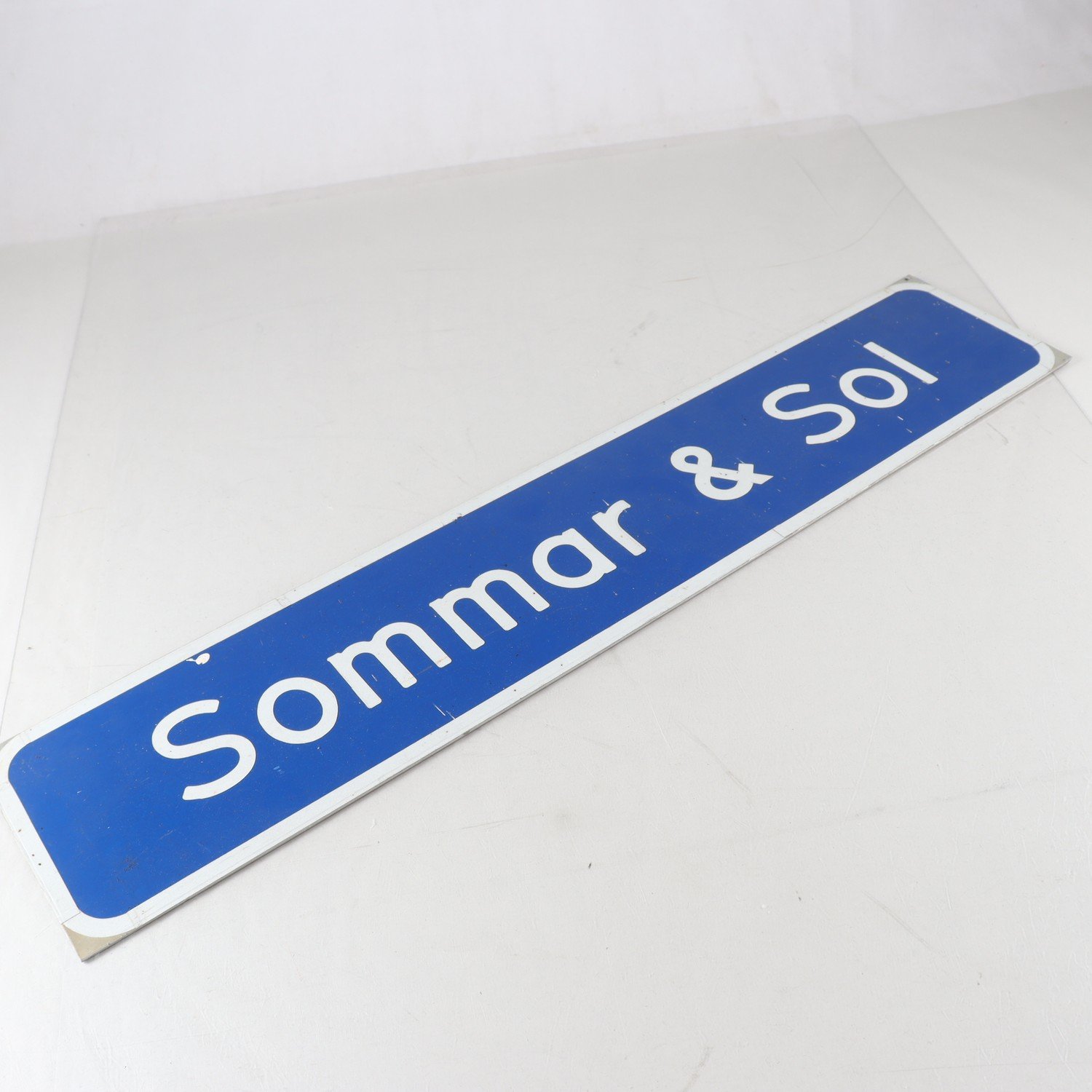 Skylt, metall, Sommar & Sol. Samfraktas ej.