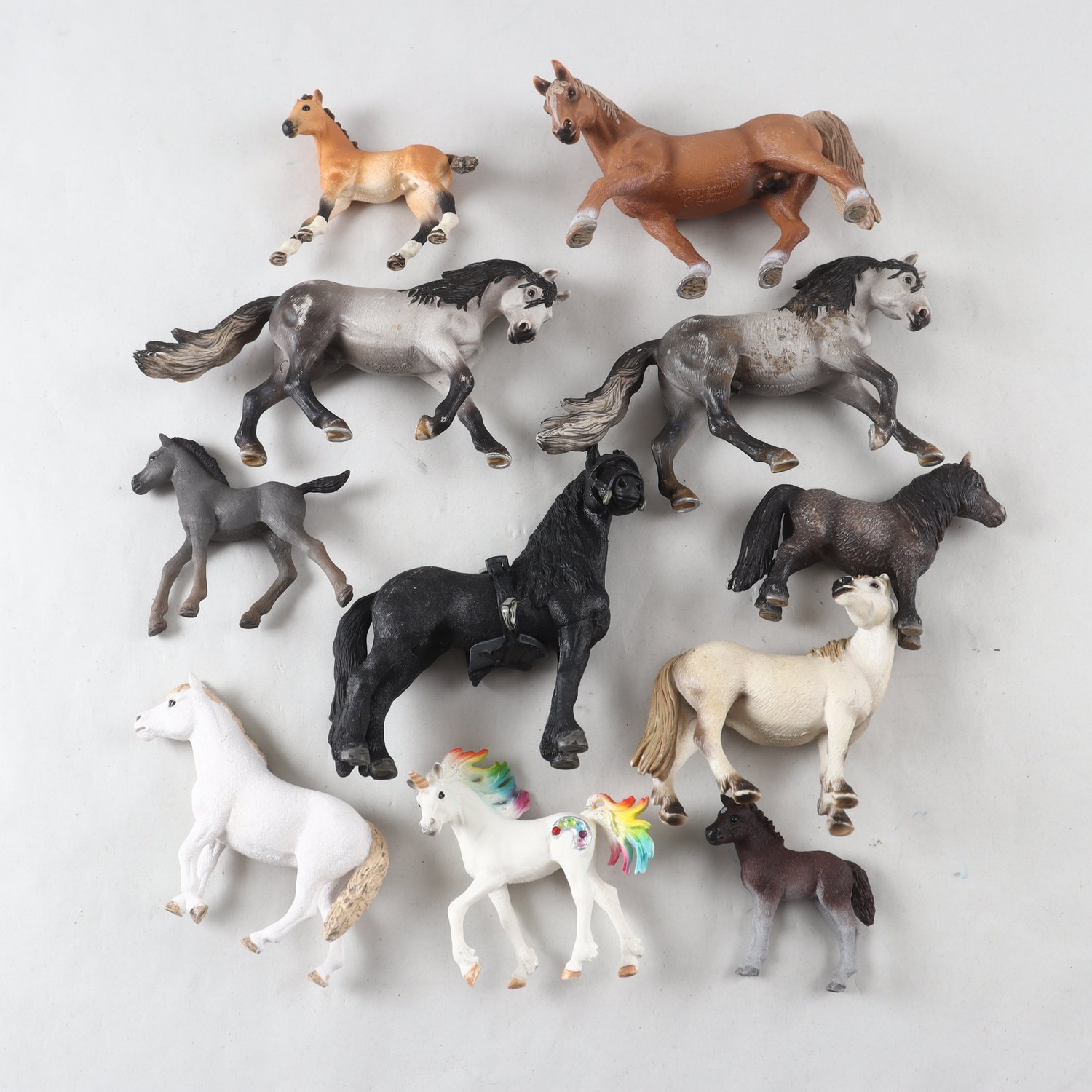 Hästar, Schleich, blandat.