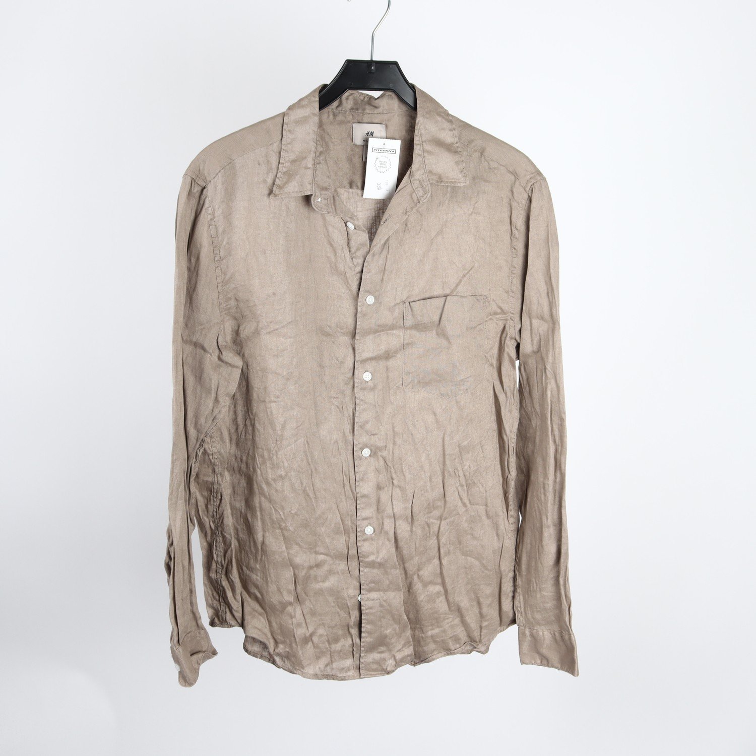 Skjorta, H&M, beige, lin, stl. M.