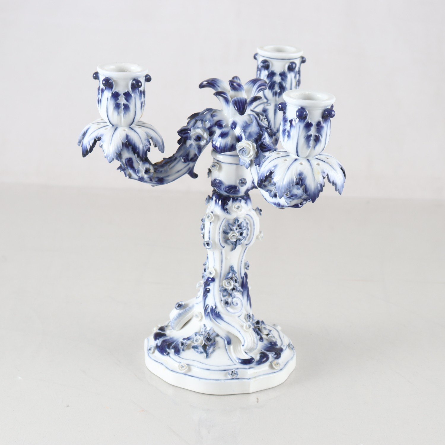 Kandelaber, porslin, Meissen, Tyskland. Samfraktas ej.