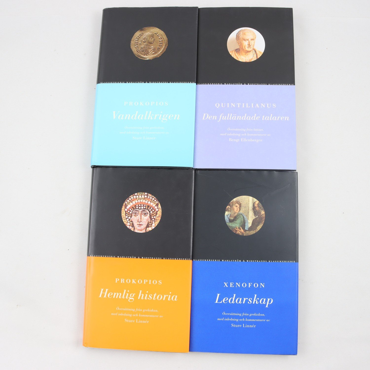Antikens klasssiker, 4 vol: Prokopios, Quintillianus, Xenofon