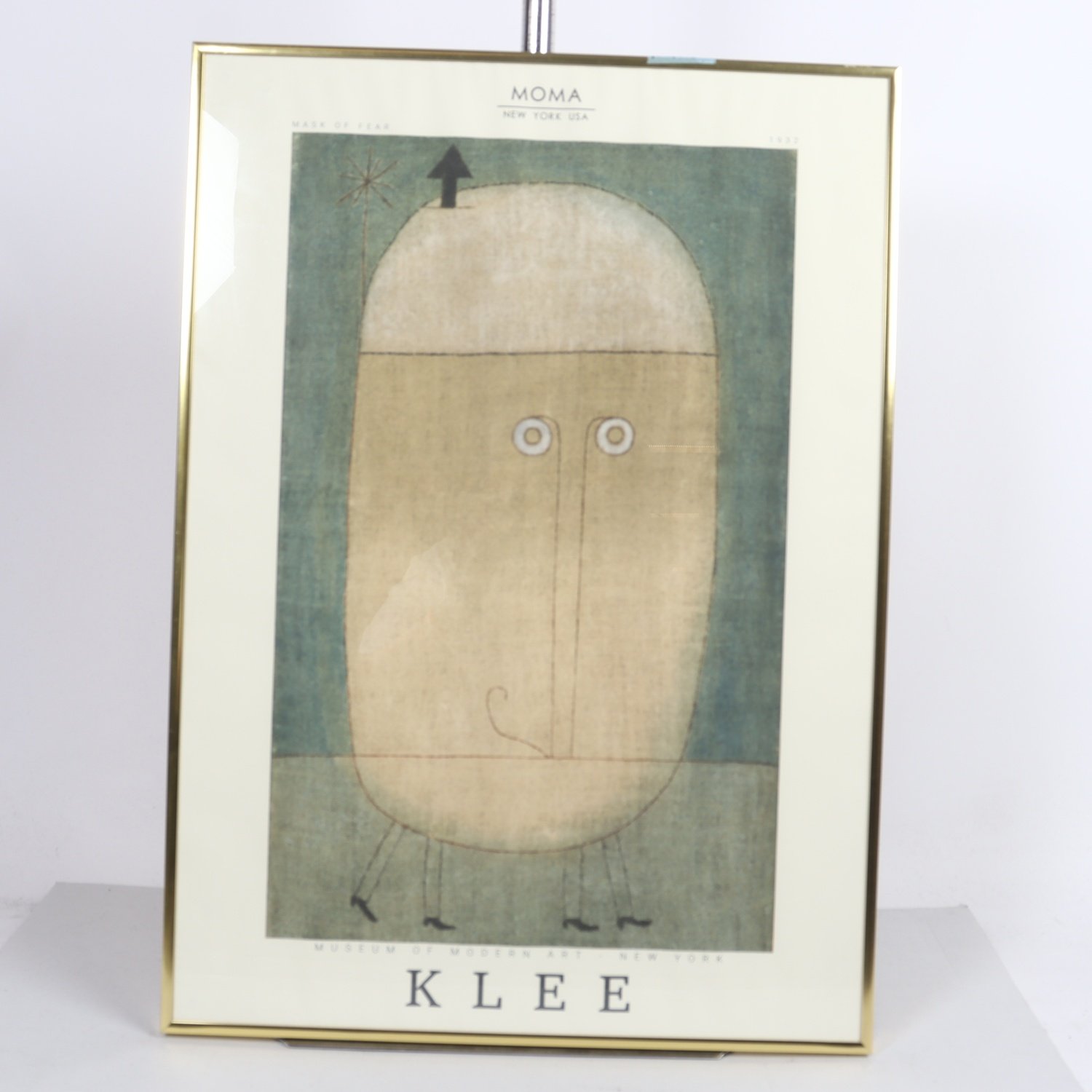 Litografiskt tryck, Mask of Fear, Paul Klee, (1879-1940). Endast avhämtning.