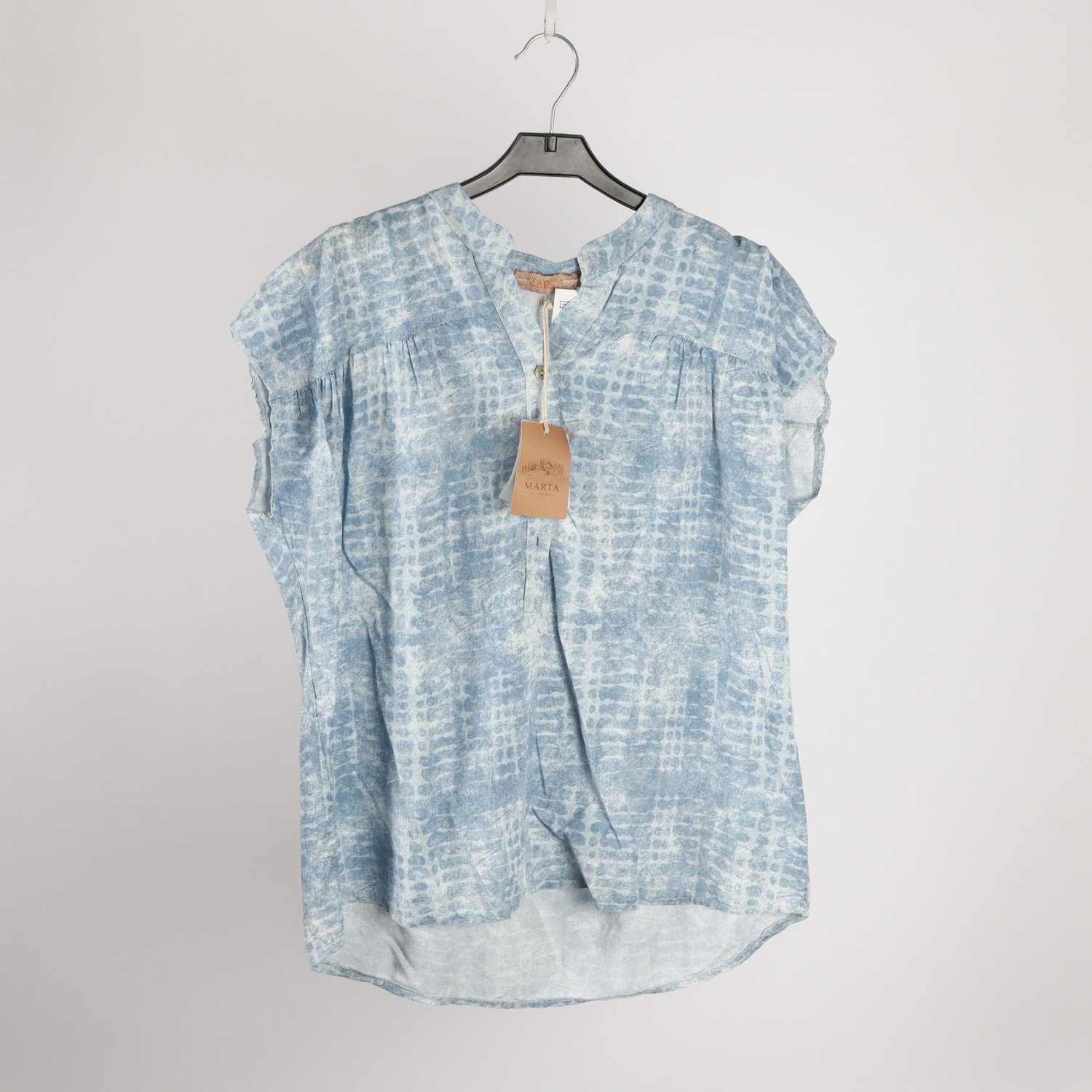 Blus, Marta, vit, blå, stl. L/XL.