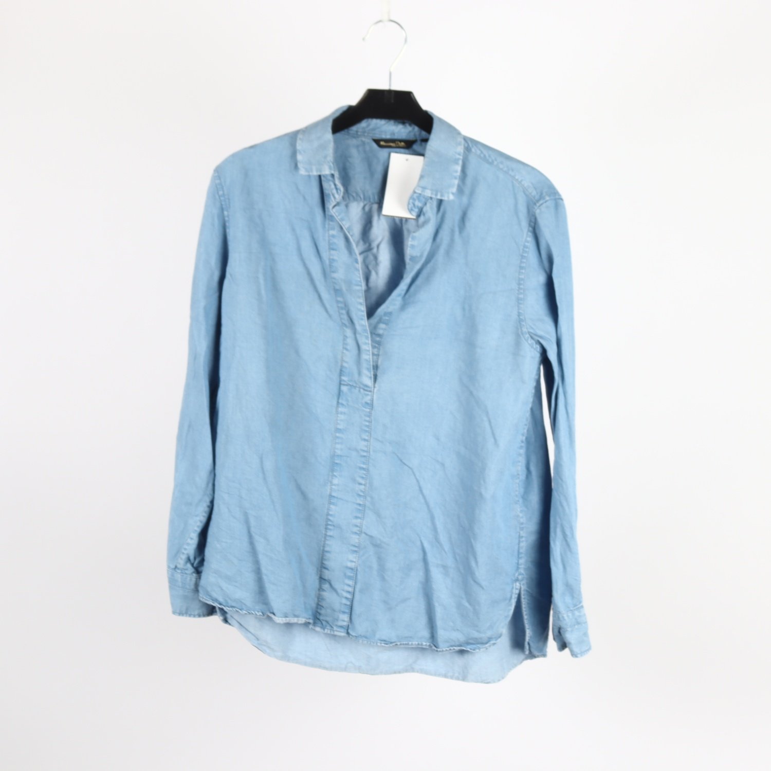 Jeansblus, Massimo Dutti, blå, stl. 38.