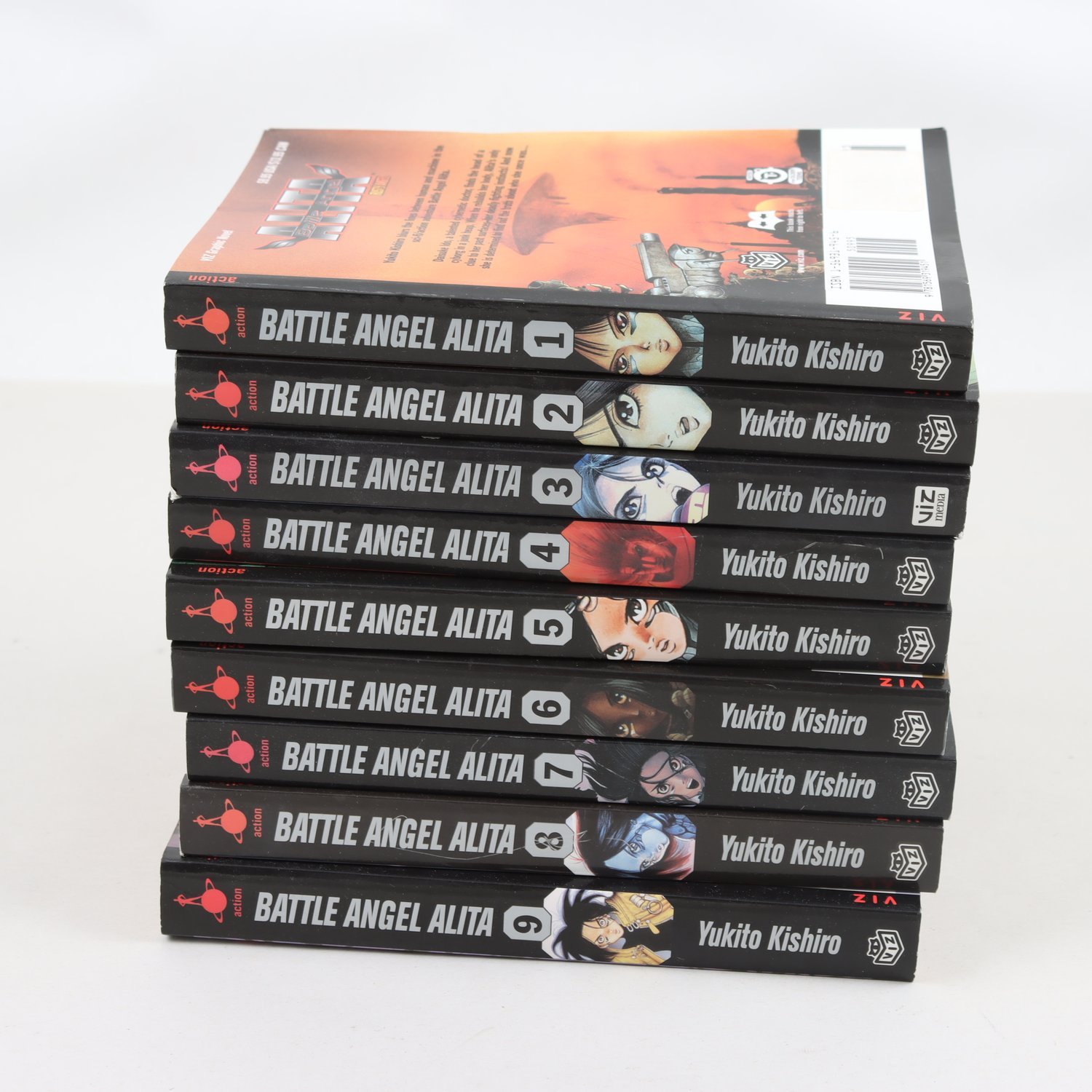 Alita, Battle Angel, Yukito Kishiro, Manga, volym 1-9
