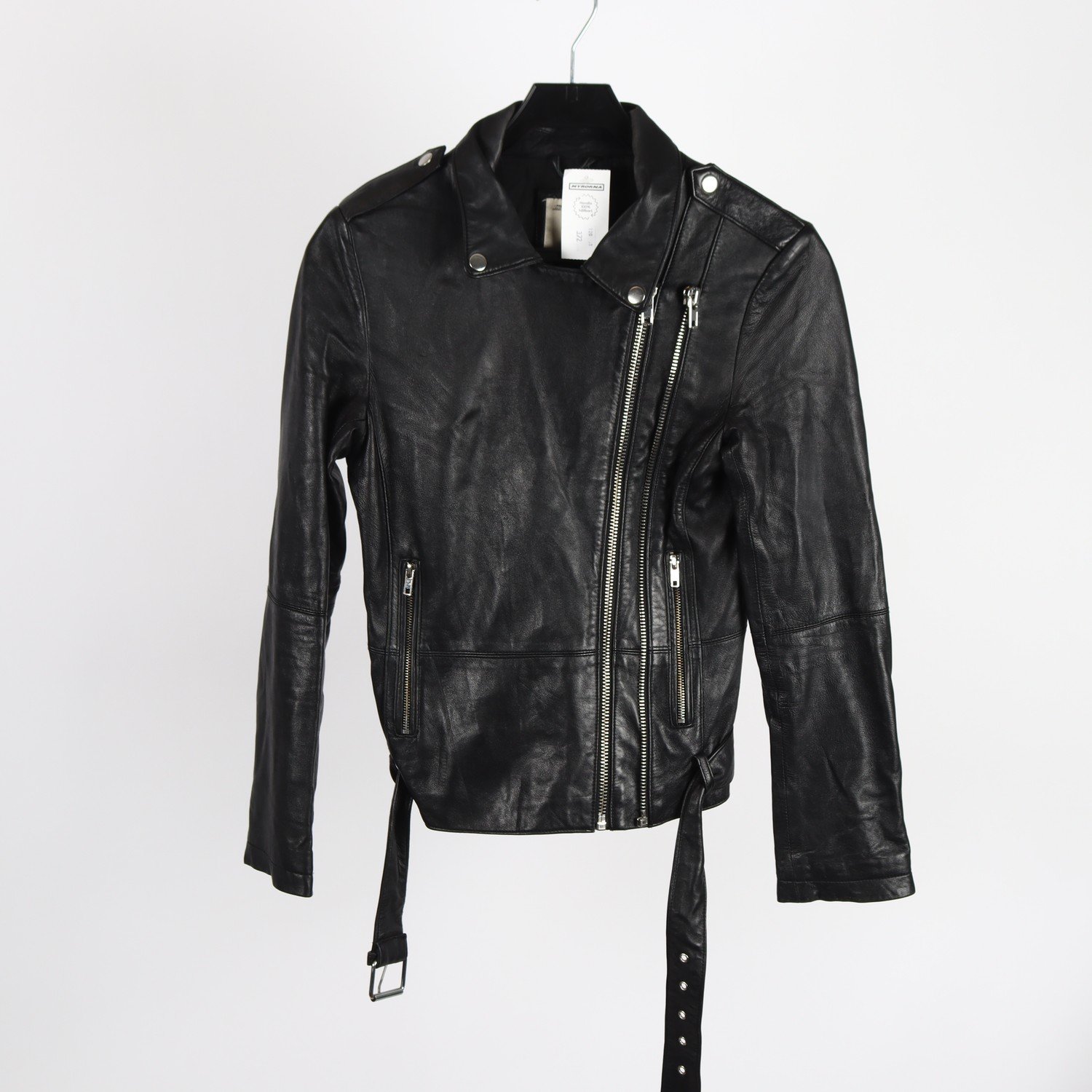 Skinnjacka, Zara, svart, stl. S.