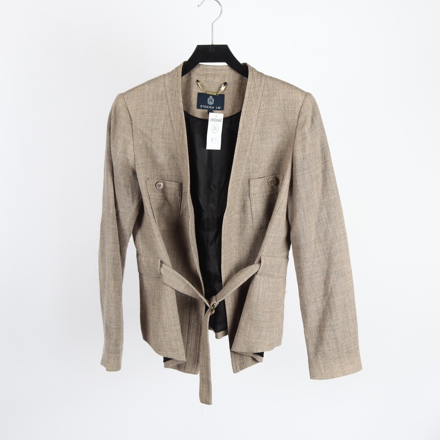 Jacka, Stockh LM, beige, ull, stl. 38.