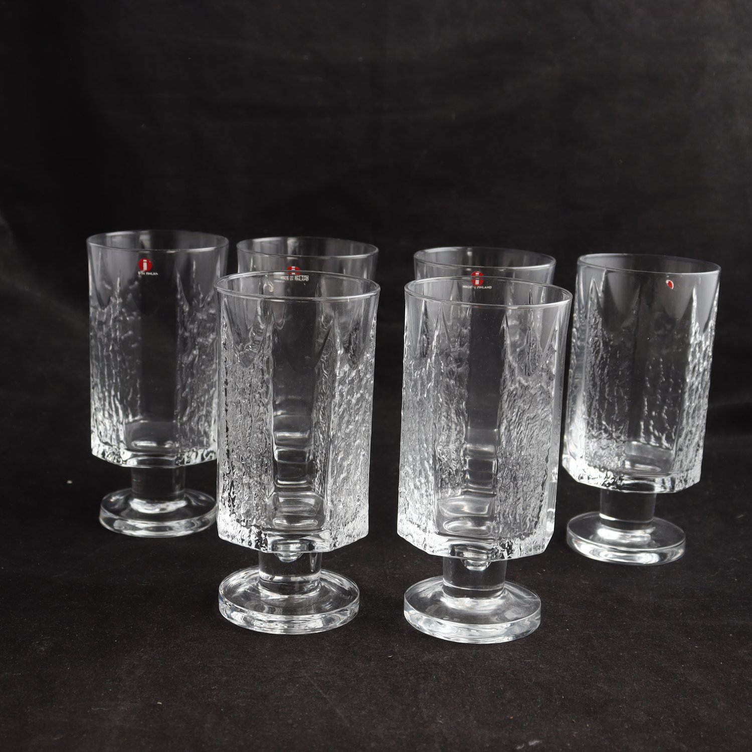 Ölglas, Cocktailglas, Iittala, ”Kalinka”, Timo Sarpaneva, 6 st. Samfraktas ej.