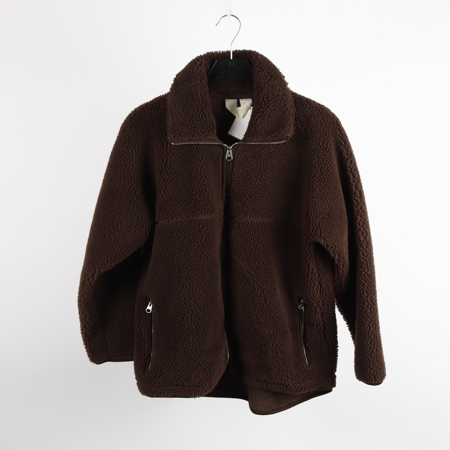 Teddyjacka, Arket, brun, pile, oversize, stl. XS.