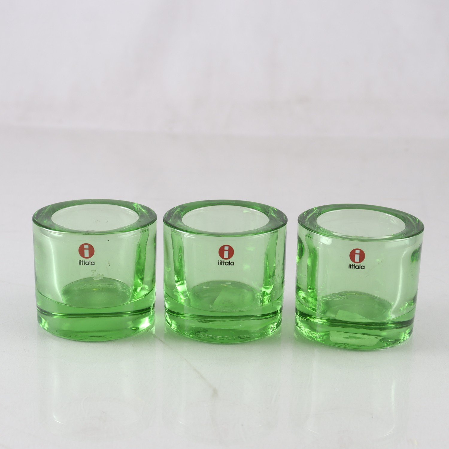 Ljuslykta, Marimekko, Iittala, ”Kivi”, äppelgrön, 3 st.