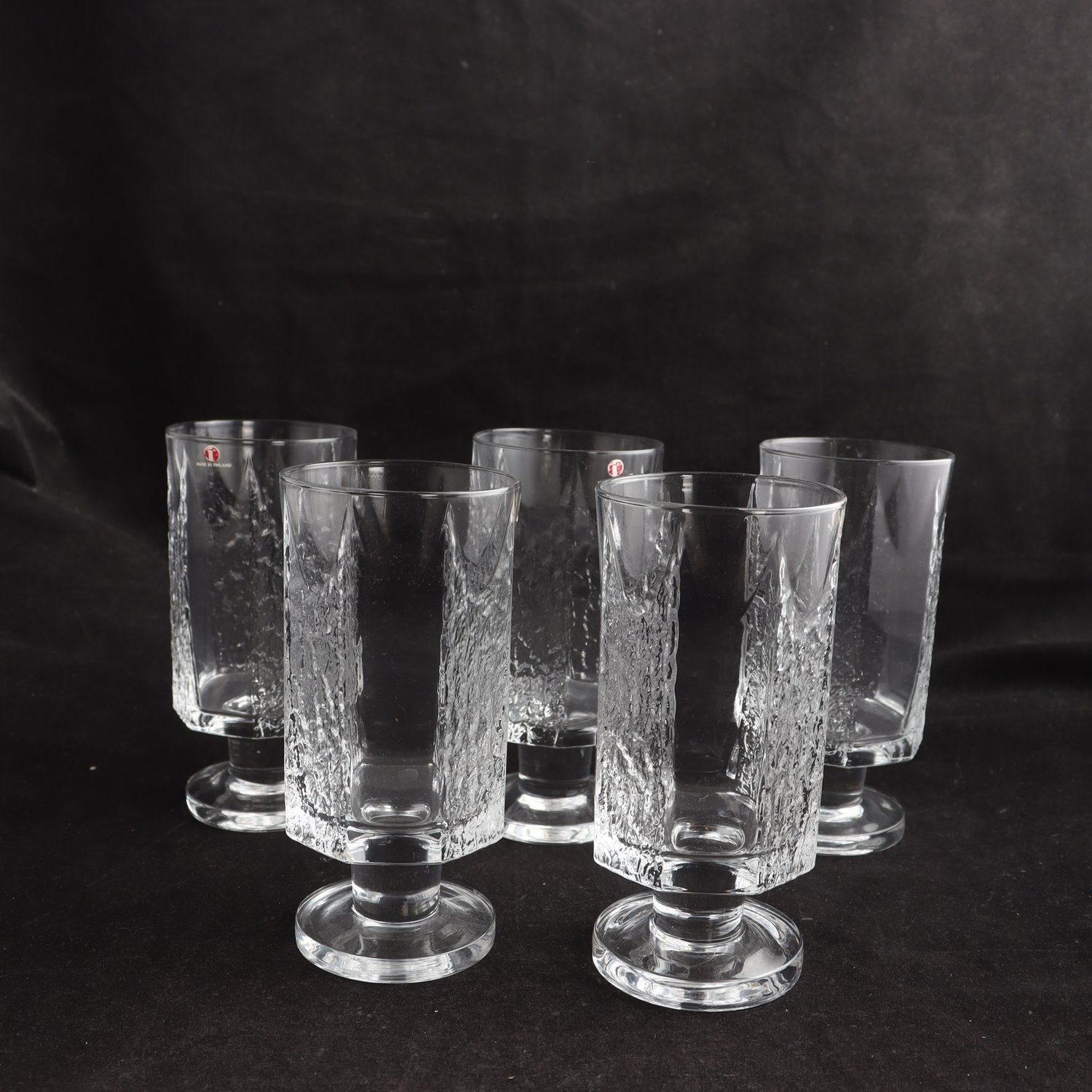 Ölglas, Cocktailglas, Iittala, ”Kalinka”, Timo Sarpaneva, 5 st. Samfraktas ej.