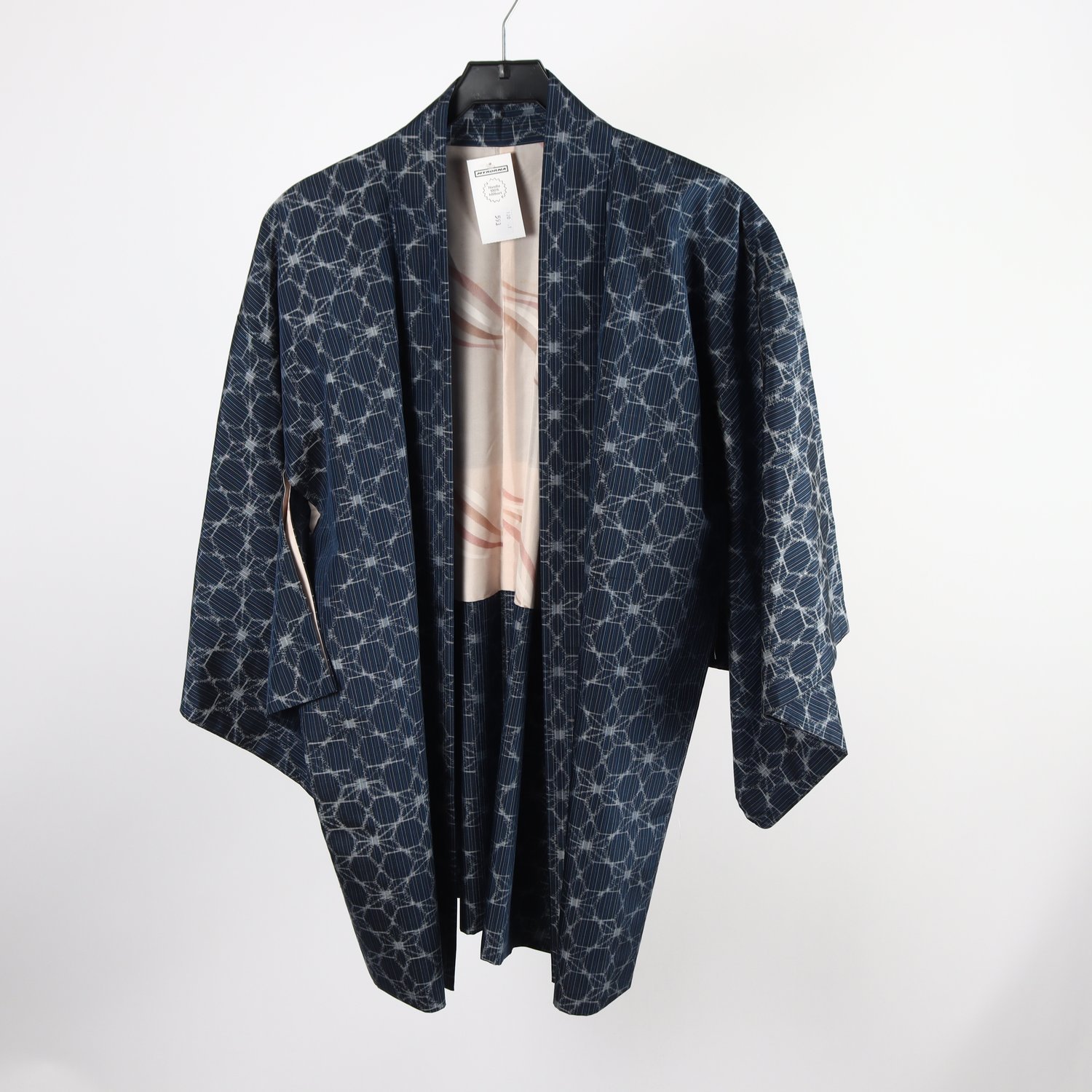 Kimono, blå, grå, stl. one size.