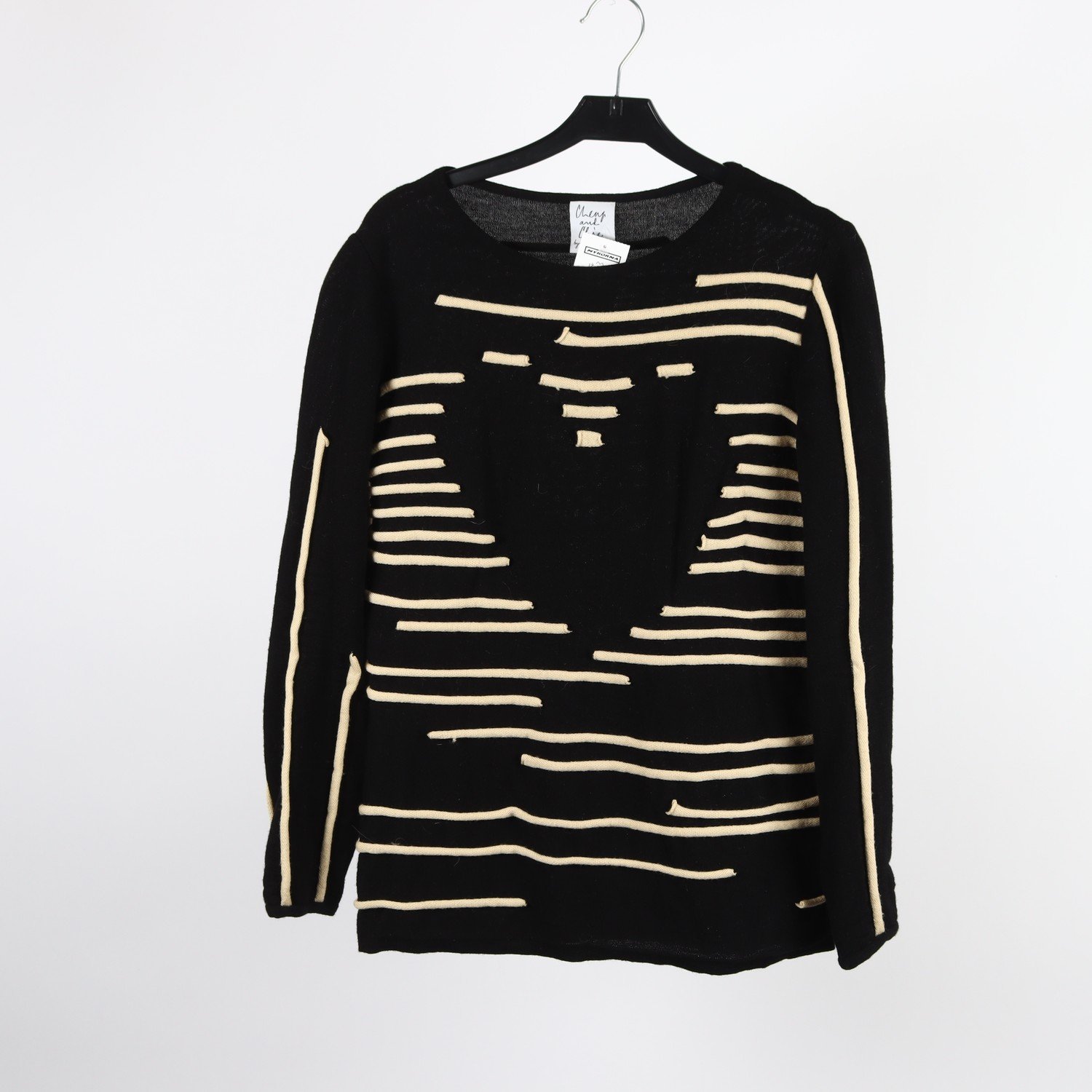 Tröja, Cheap and Chic x Moschino, svart, ull, stl. 40.