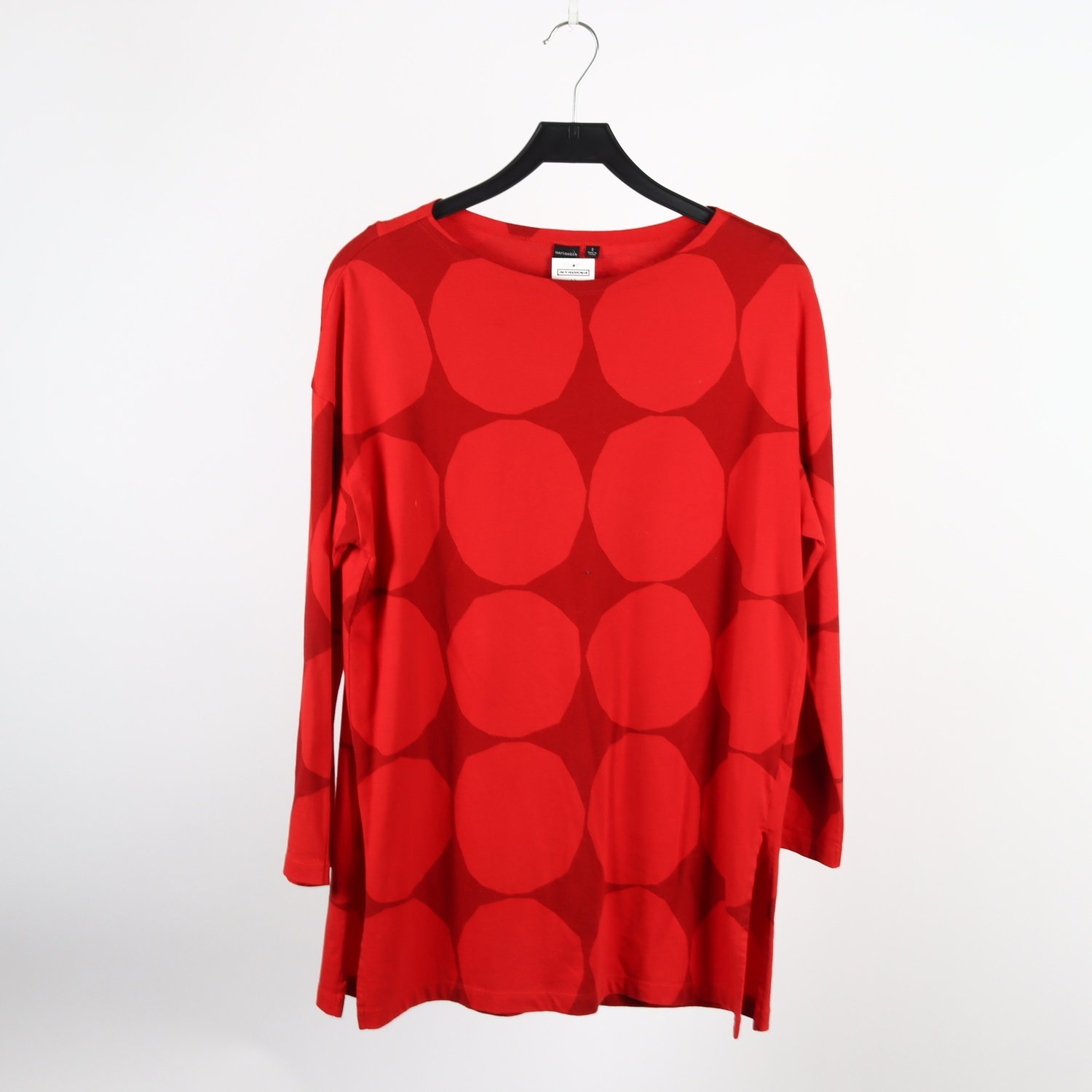 Tröja, Marimekko x Uniqlo, röd, vinröd, oversize, stl. S.