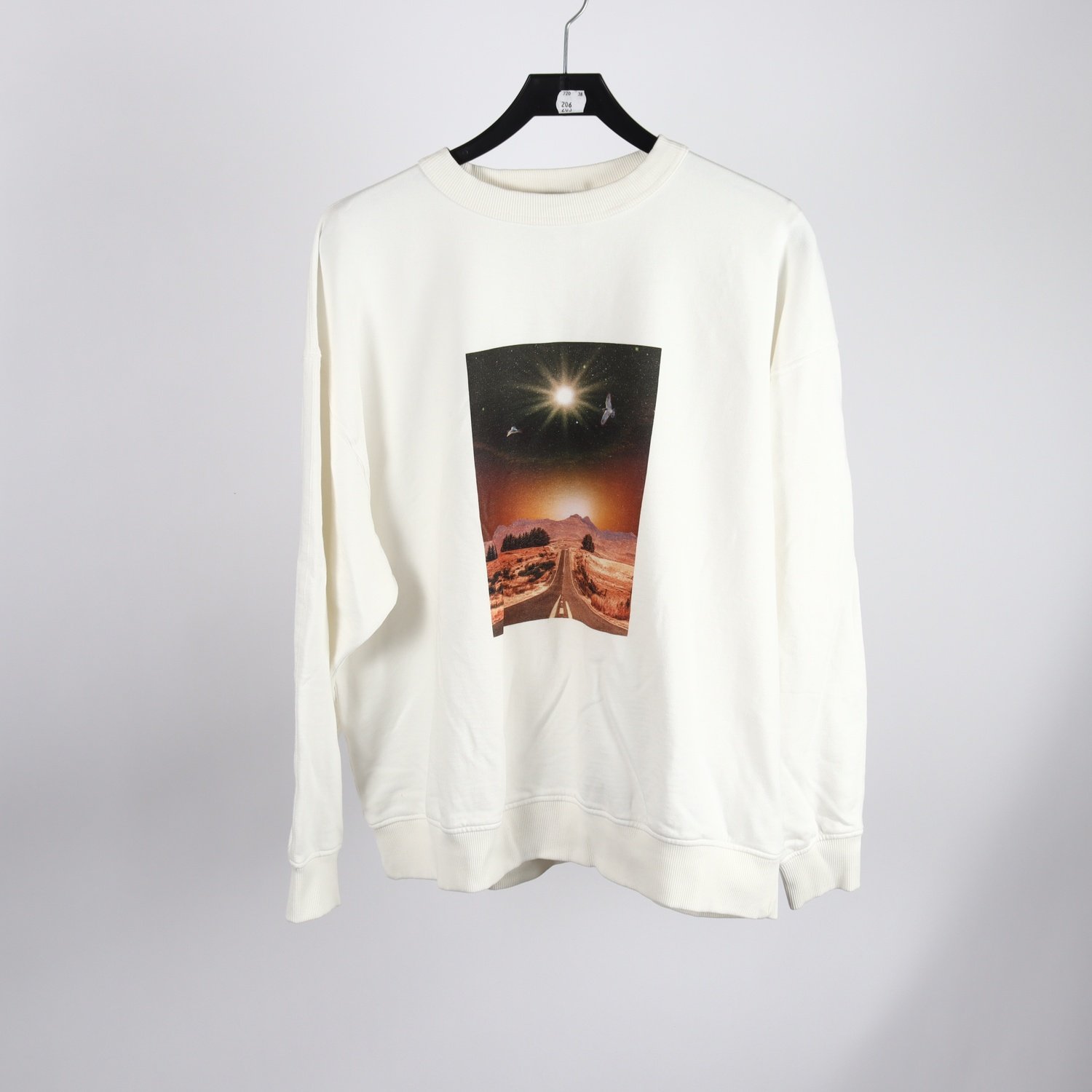 Sweatshirt, Rodebjer, vit, stl. S