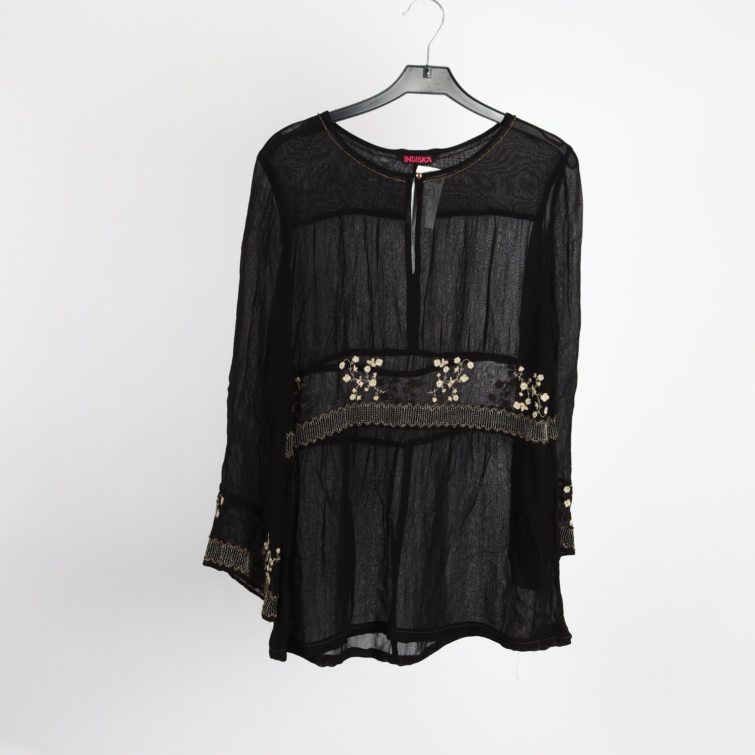 Blus, Indiska, svart, stl. S