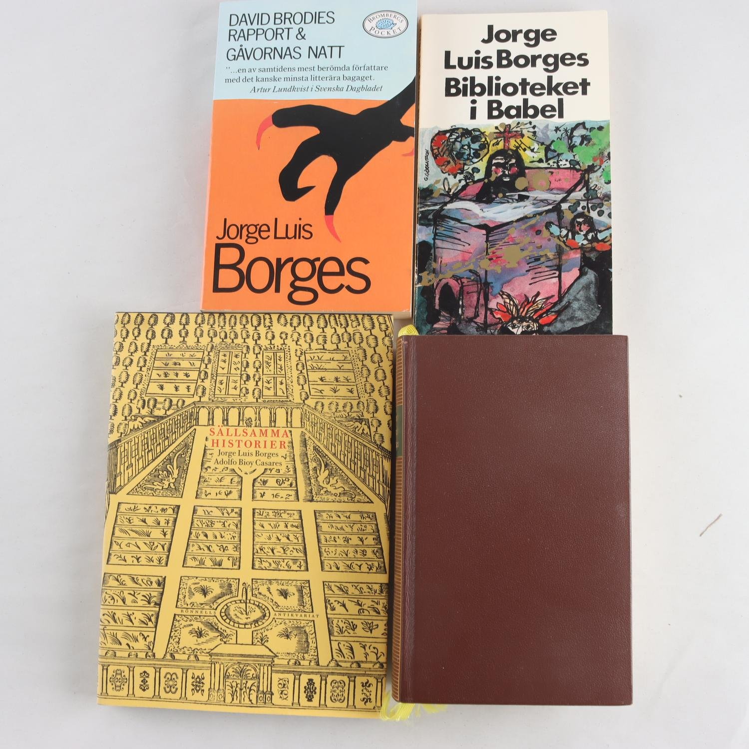 Jorge Luis Borges, bokpaket med 4 volymer
