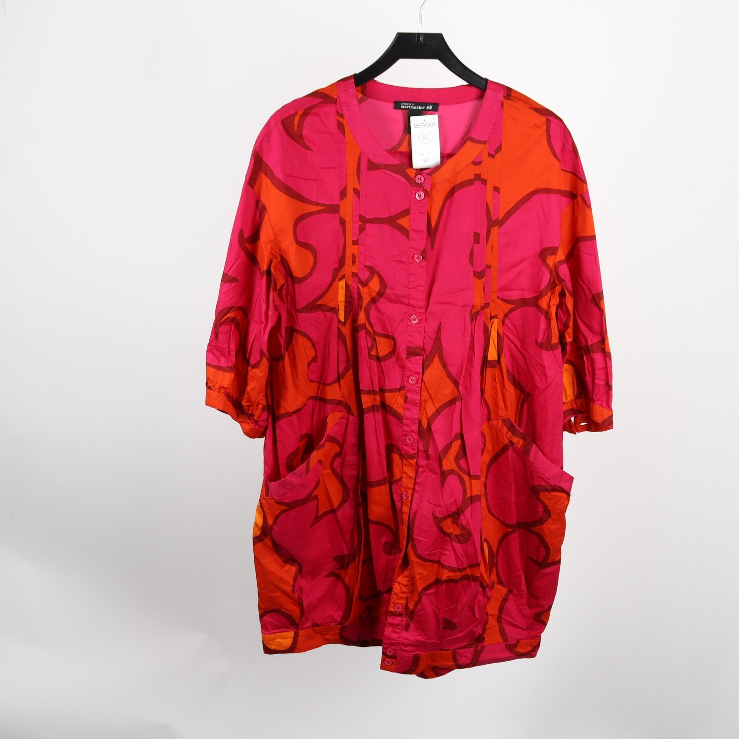 Klänning, H&M x Marimekko, mönstrad, stl. 40