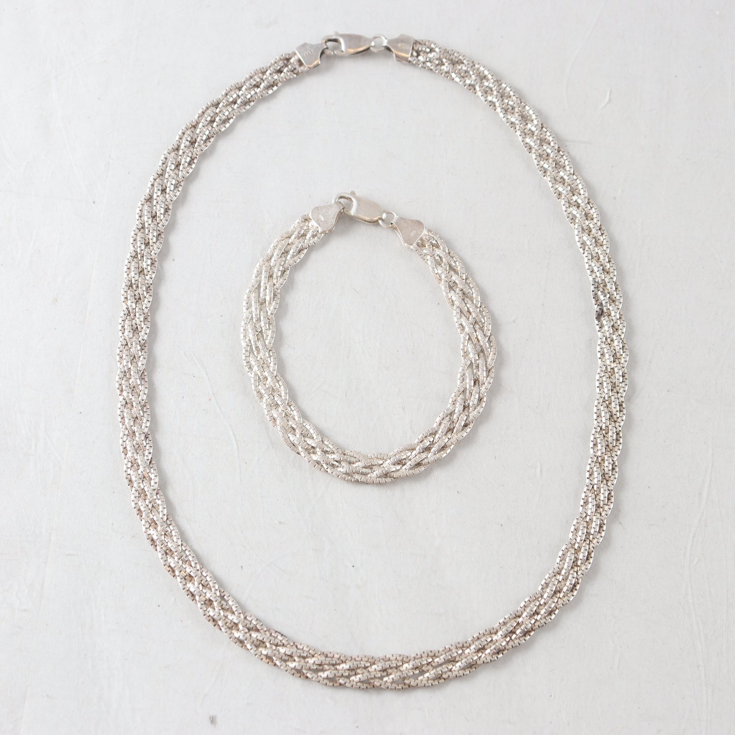 Set, Halsband & Armband, Silver, Brv: 26,4g