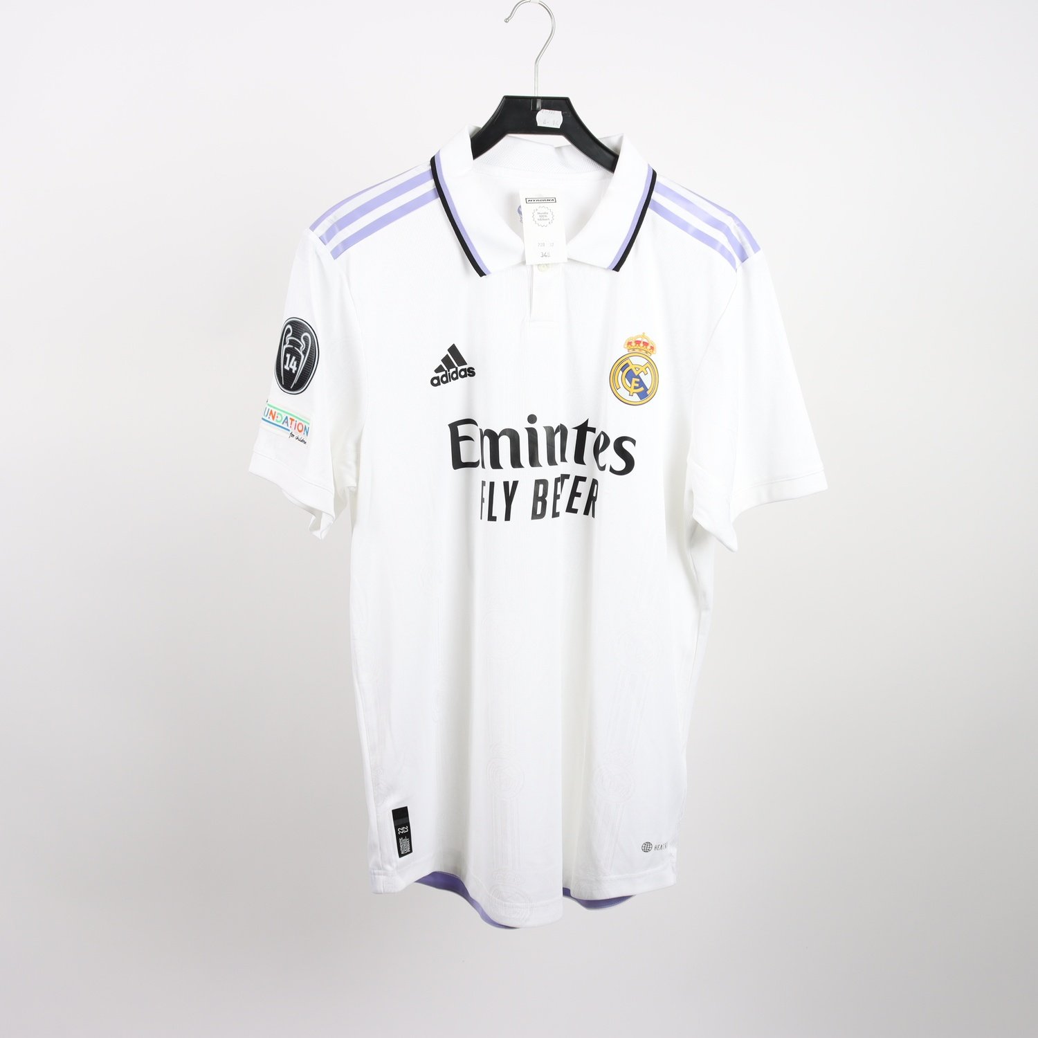 Fotbollströja, Adidas Real Madrid, vit, stl. L