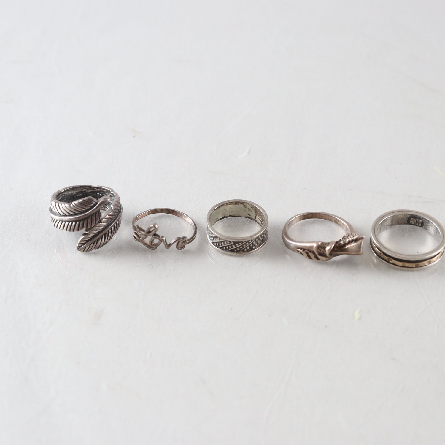 Ringar, Silver, 5st, Brv: 22g