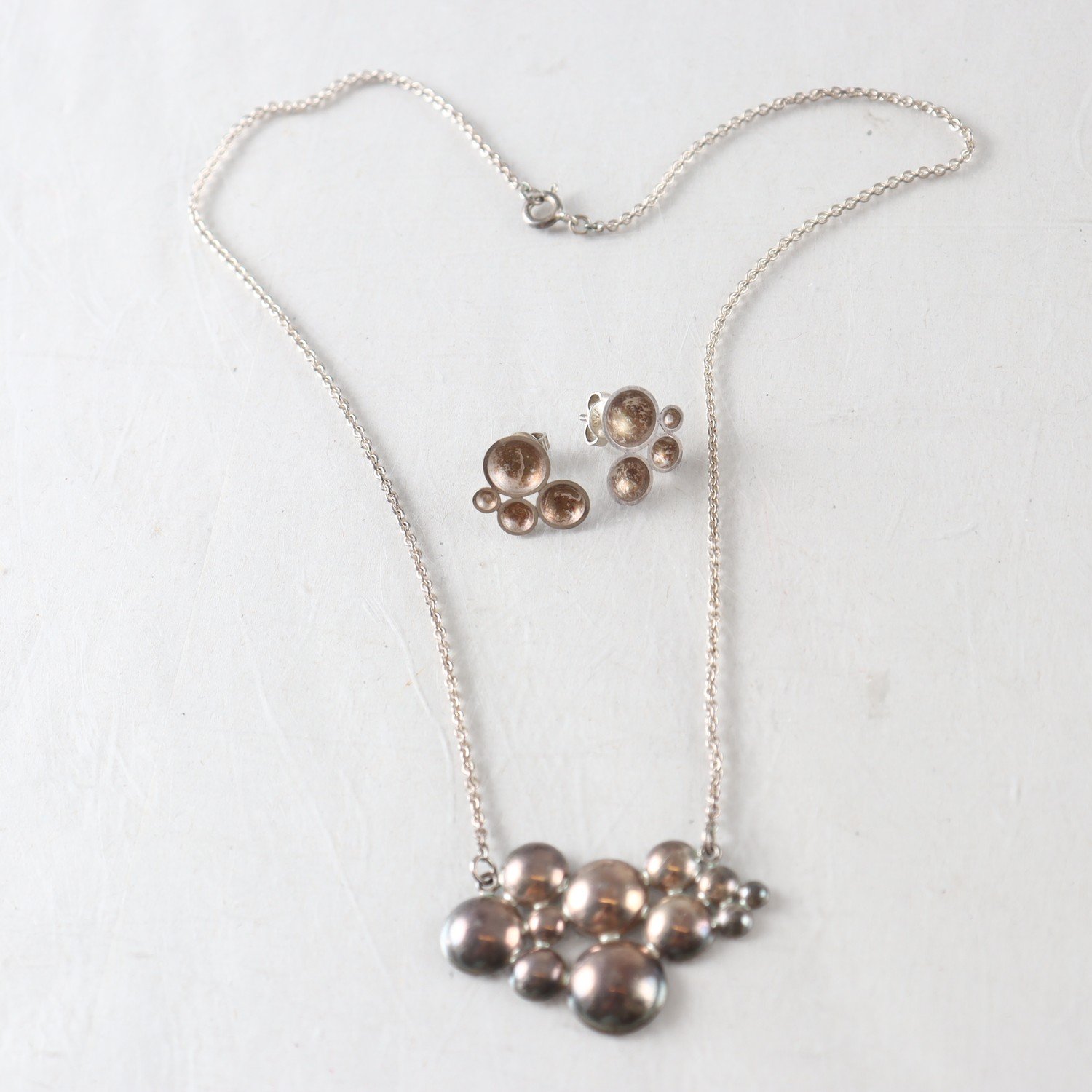 Halsband, Örhängen, Silver, Brv: 10g