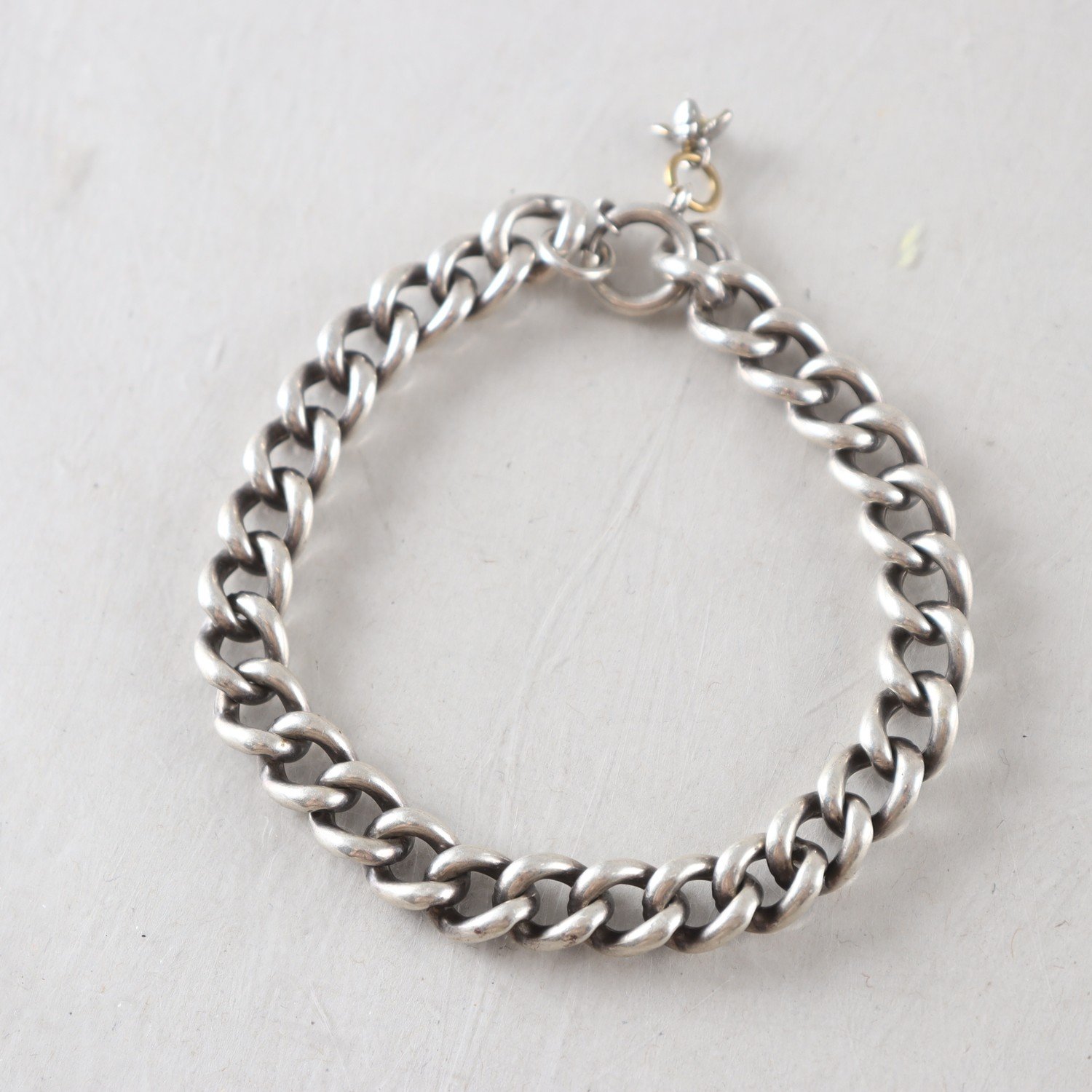 Armband, Silver, ihålig Pansarlänk, Vikt: 11,7g