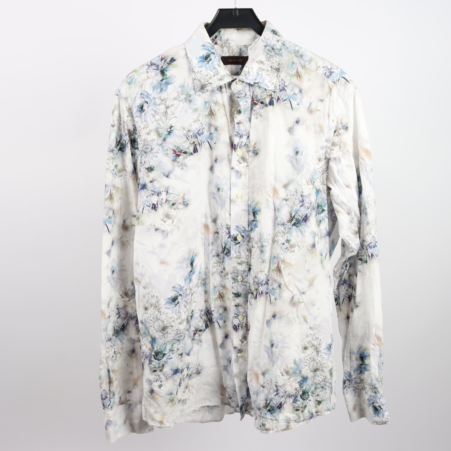 Skjorta, Sand, blommig, stl. 43 (XL)