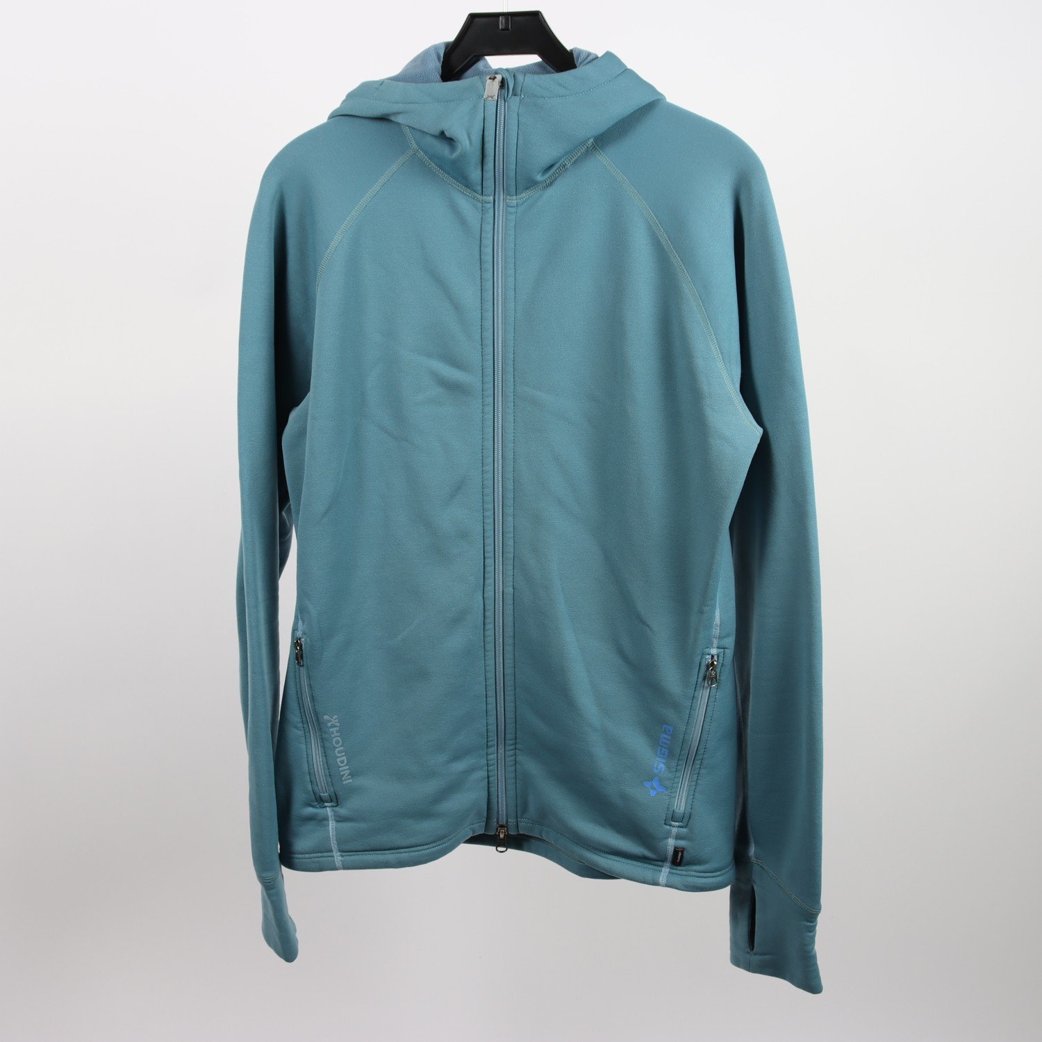 Sport Hoodie, Houdini, turkos grå, stl. L