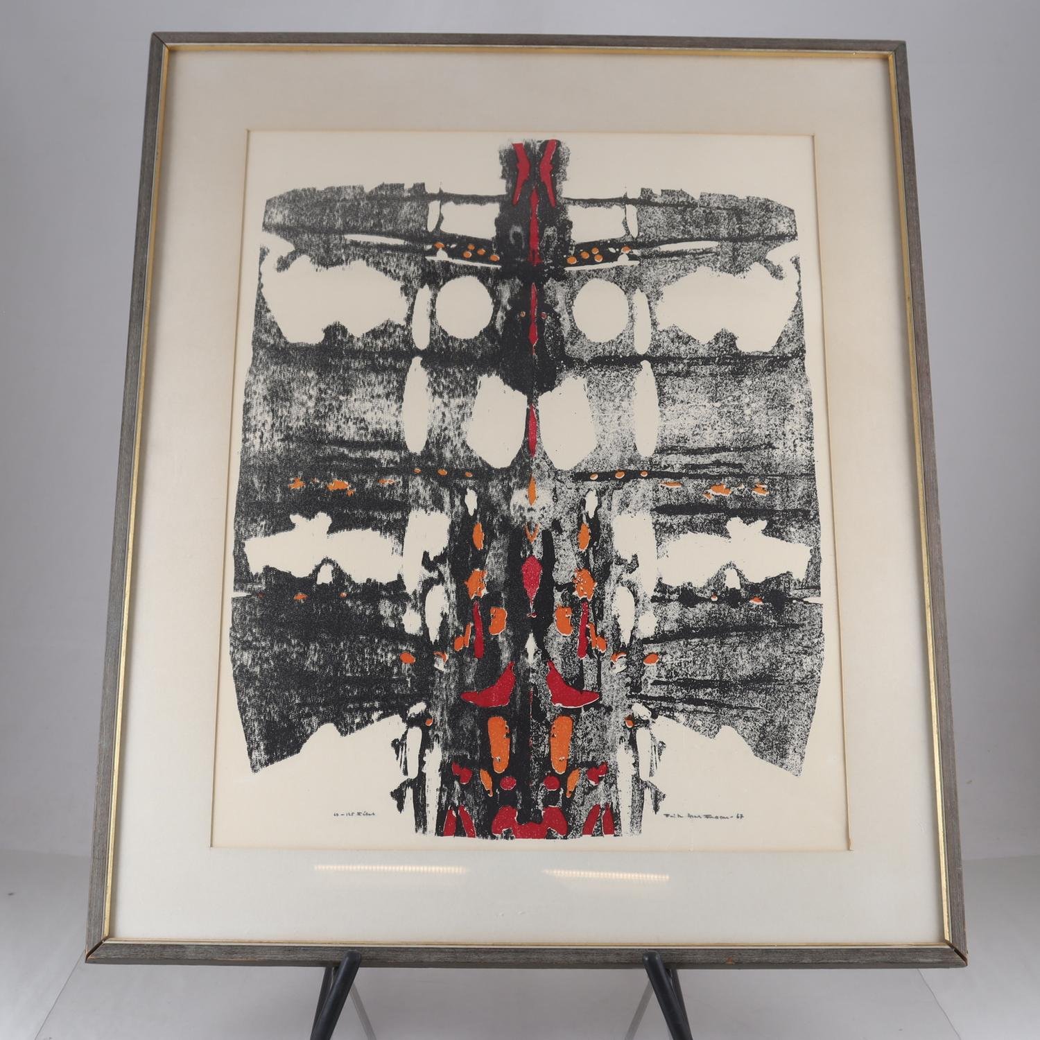 Litografi, Fritz Axel From (1925-2008), 1967. Endast avhämtning.