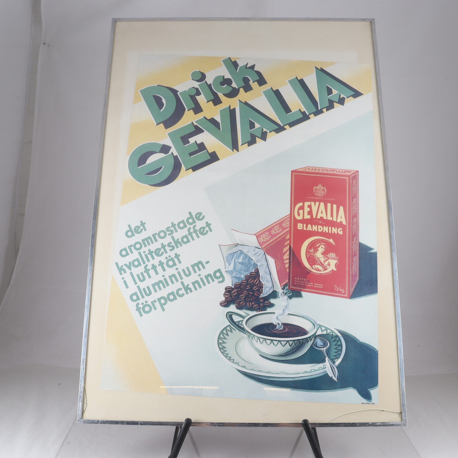 Reklamposter, Drick Gevalia. Endast avhämtning.