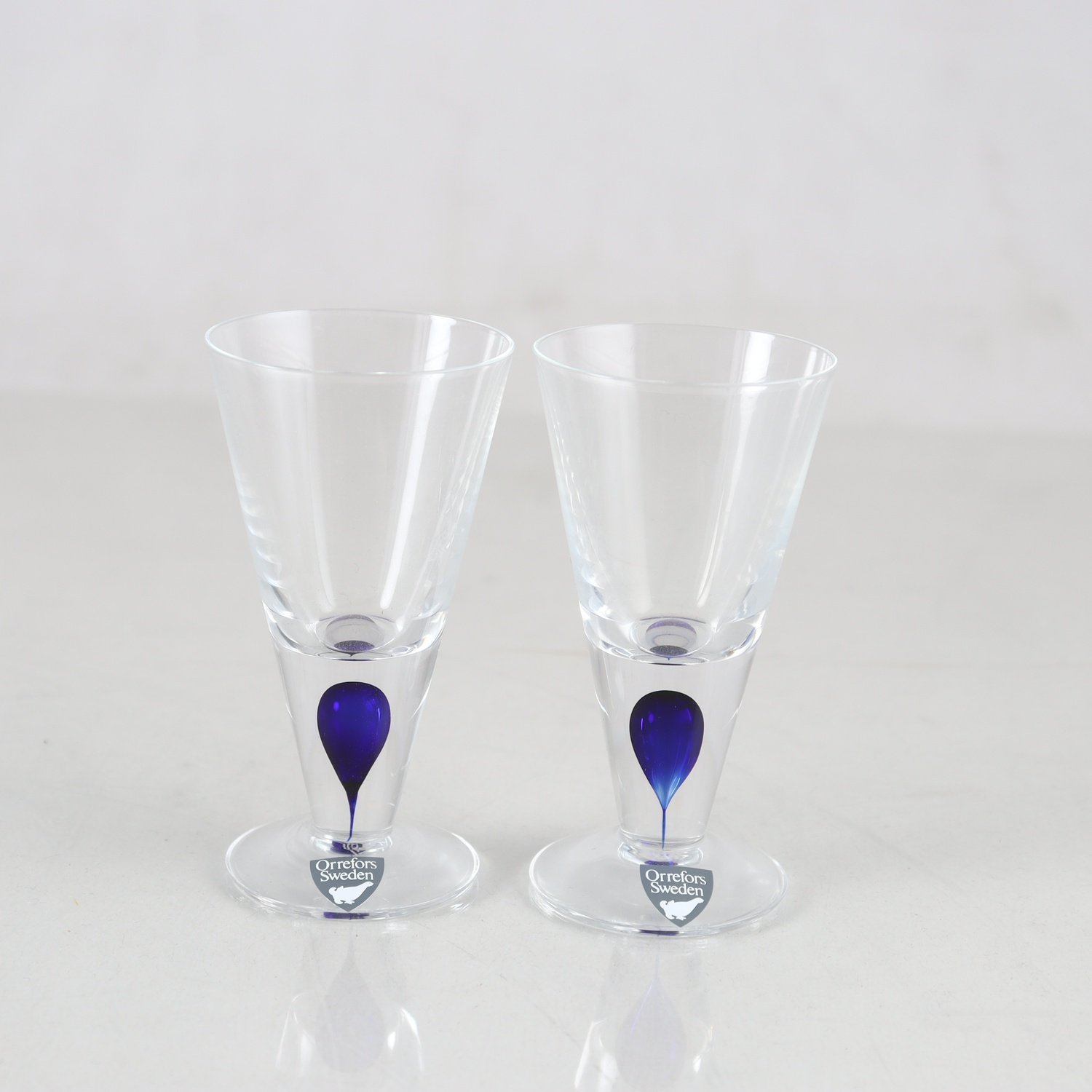 Snapsglas, ”Intermezzo”, Erika Lagerbielke, Orrefors, 2 st