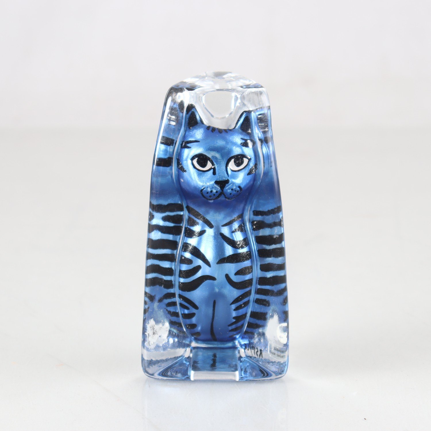 Konstglas, katt, Renate Stock, Sea Glasbruk
